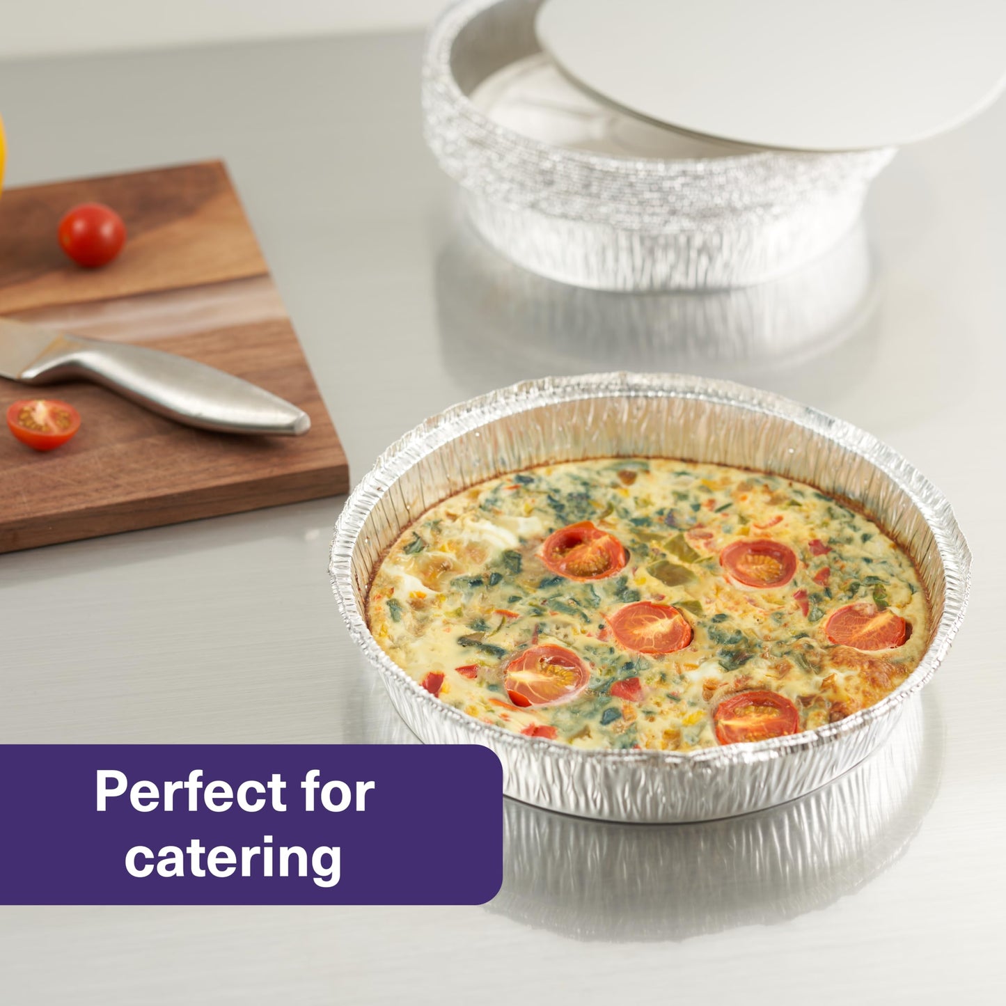 40 Pack MATANA Aluminum Pans with Lid