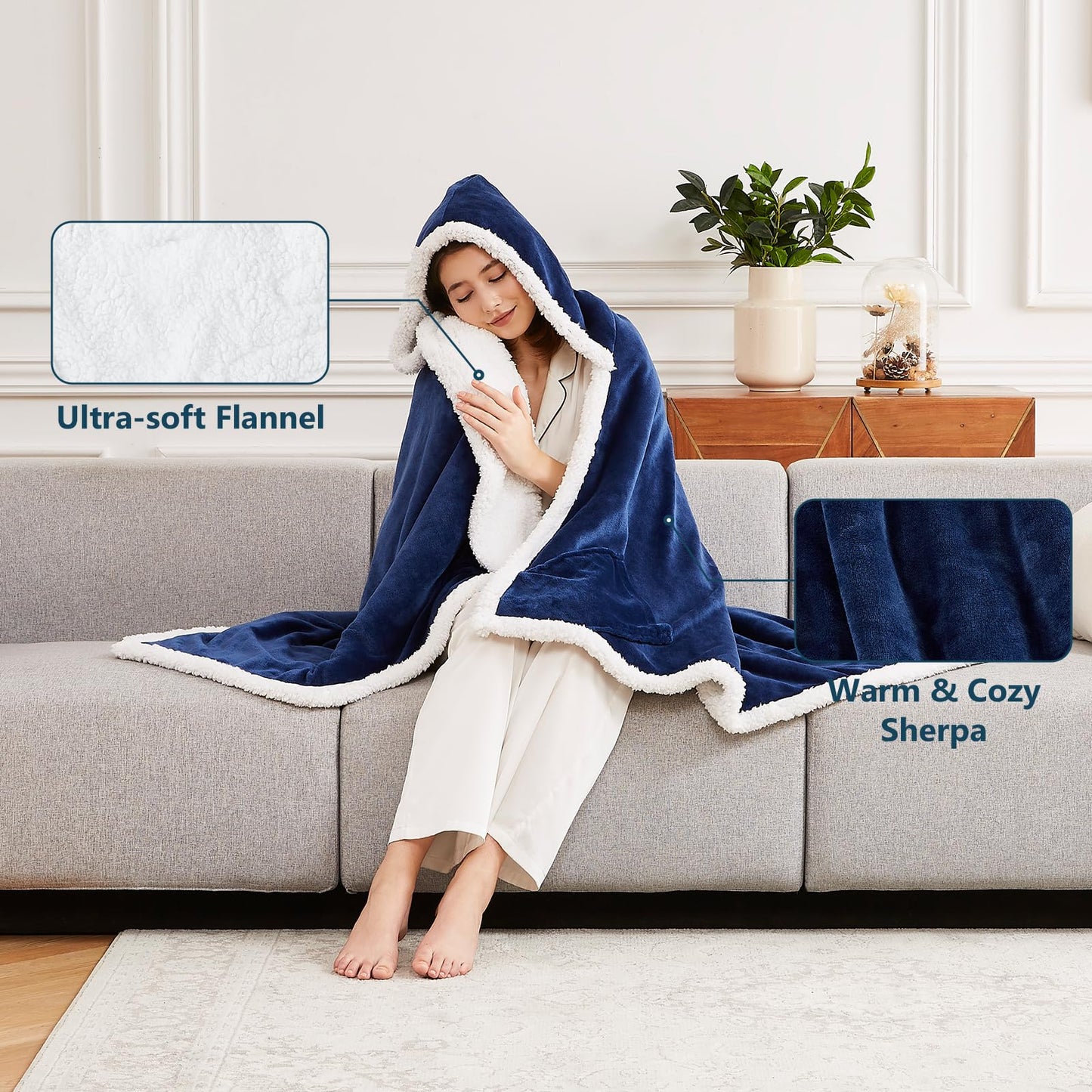 Heated Electric Blanket Shawl with 10 Settings