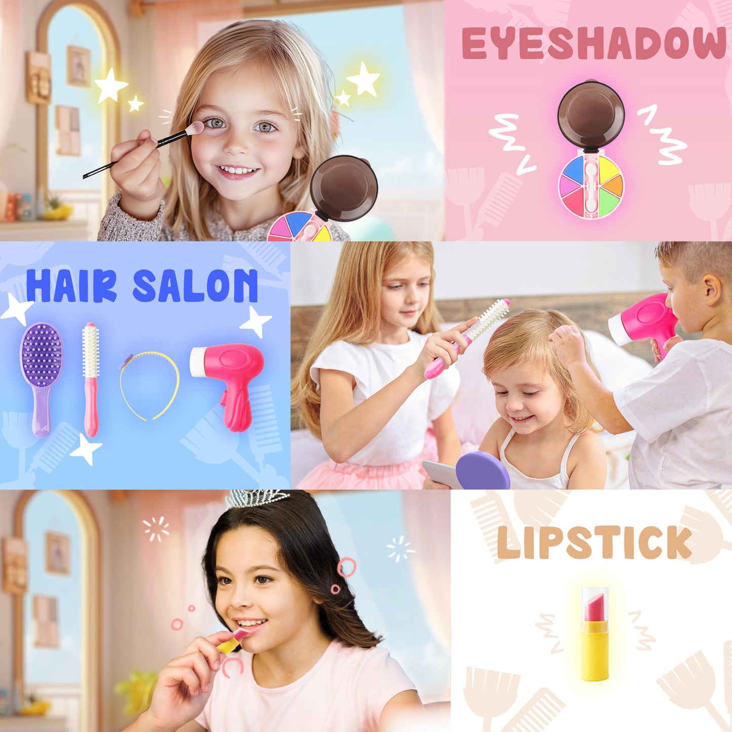 Kids Pretend Makeup Set for Girls Ages 3-8