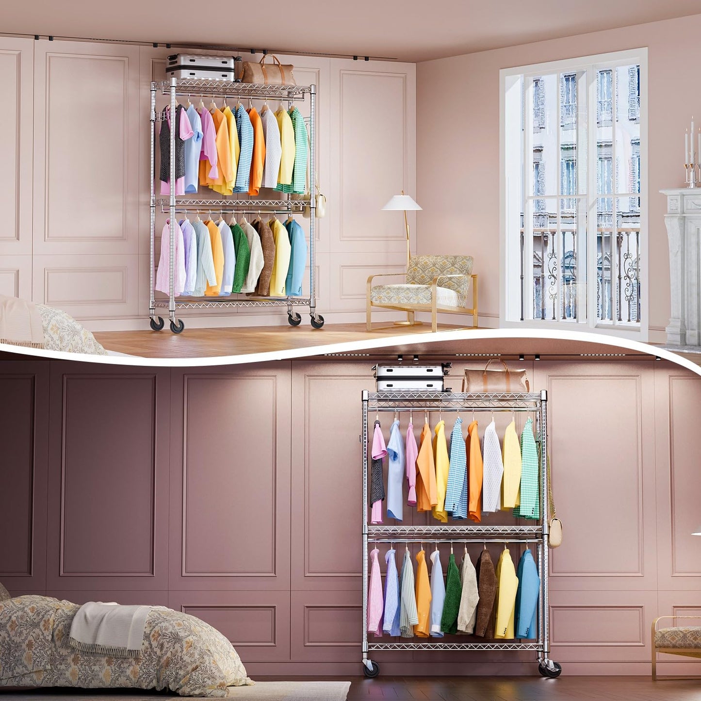 Heavy Duty Garment Rack with Wheels