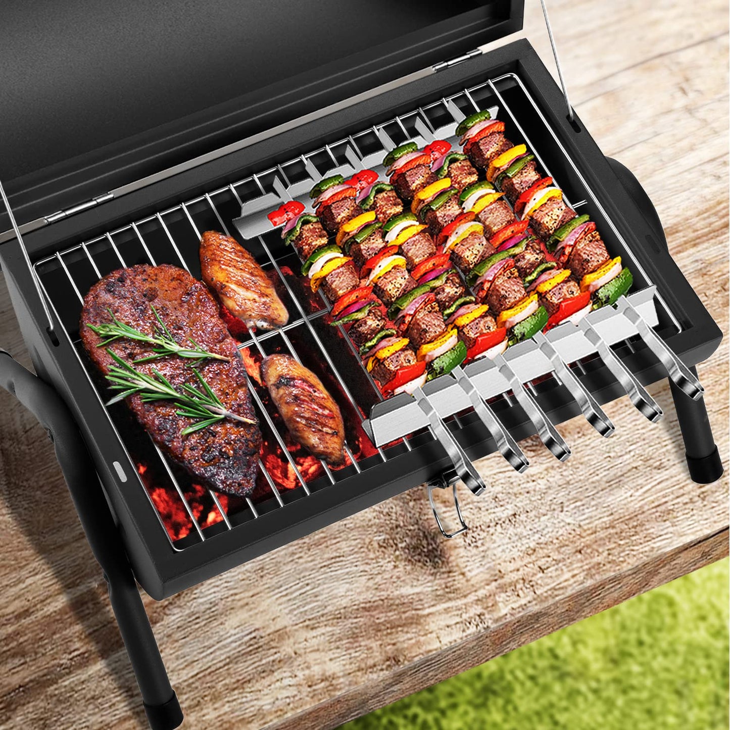 Portable Charcoal Grill for Outdoor Cooking