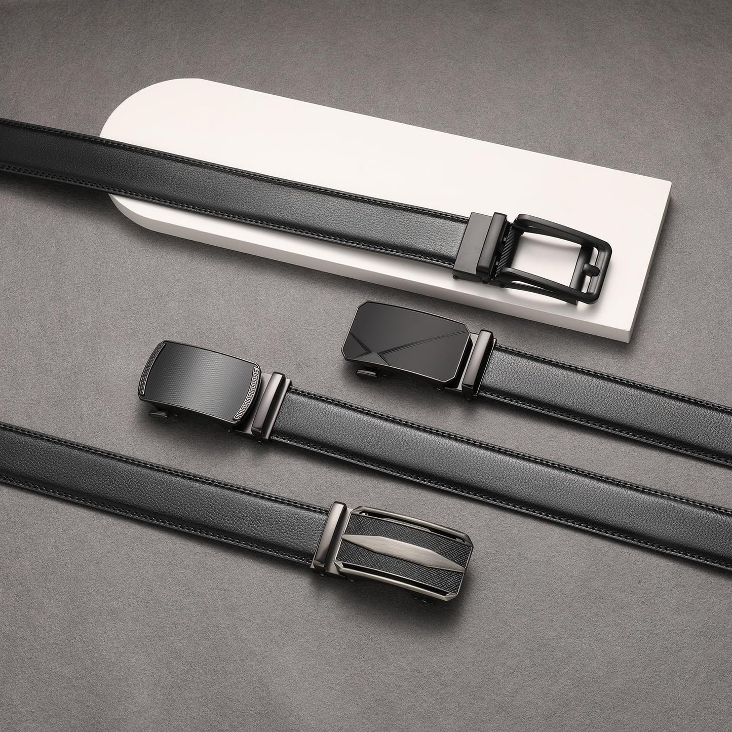 FALAN MULE Leather Ratchet Belt for Men