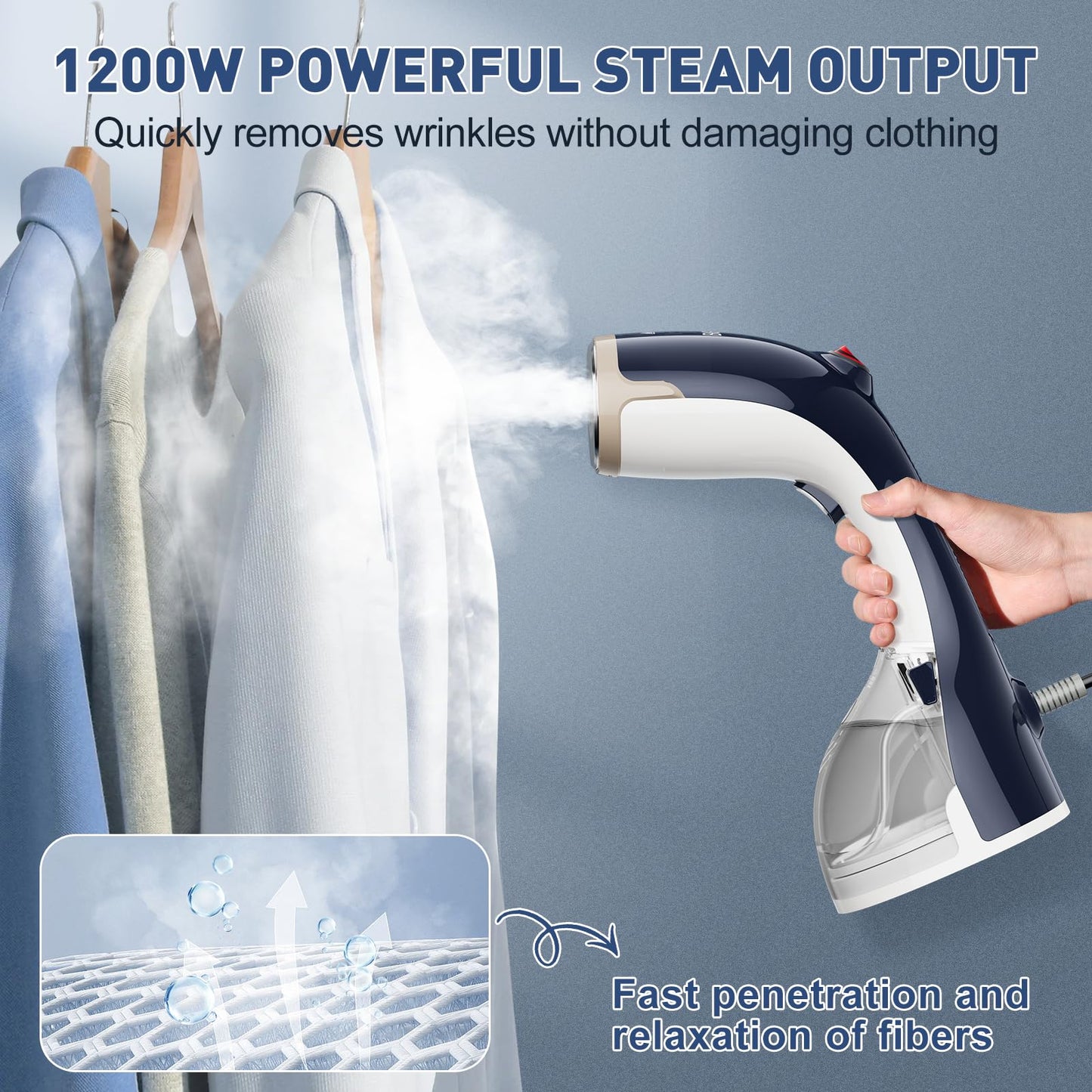 BQYPOWER 1200W Handheld Clothes Steamer for Travel
