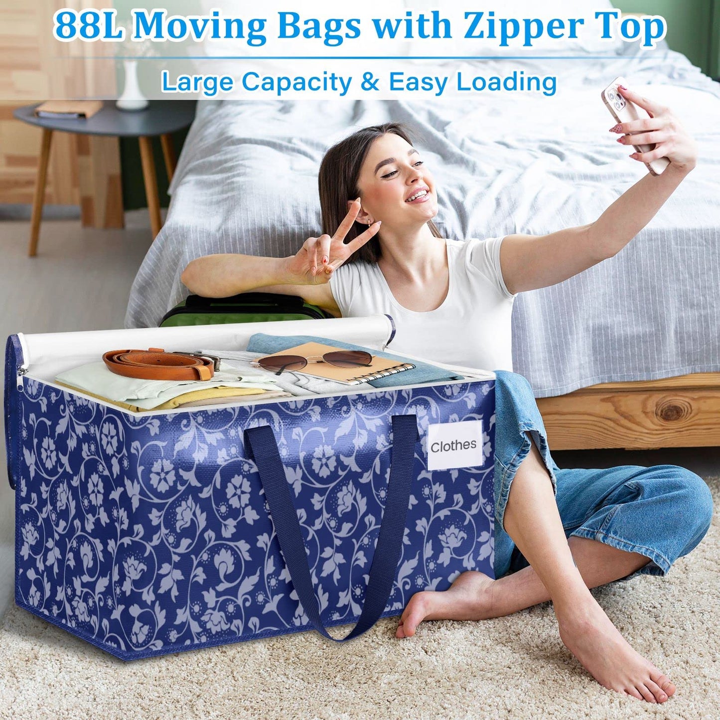 88L Heavy Duty Moving Bags 6-Pack