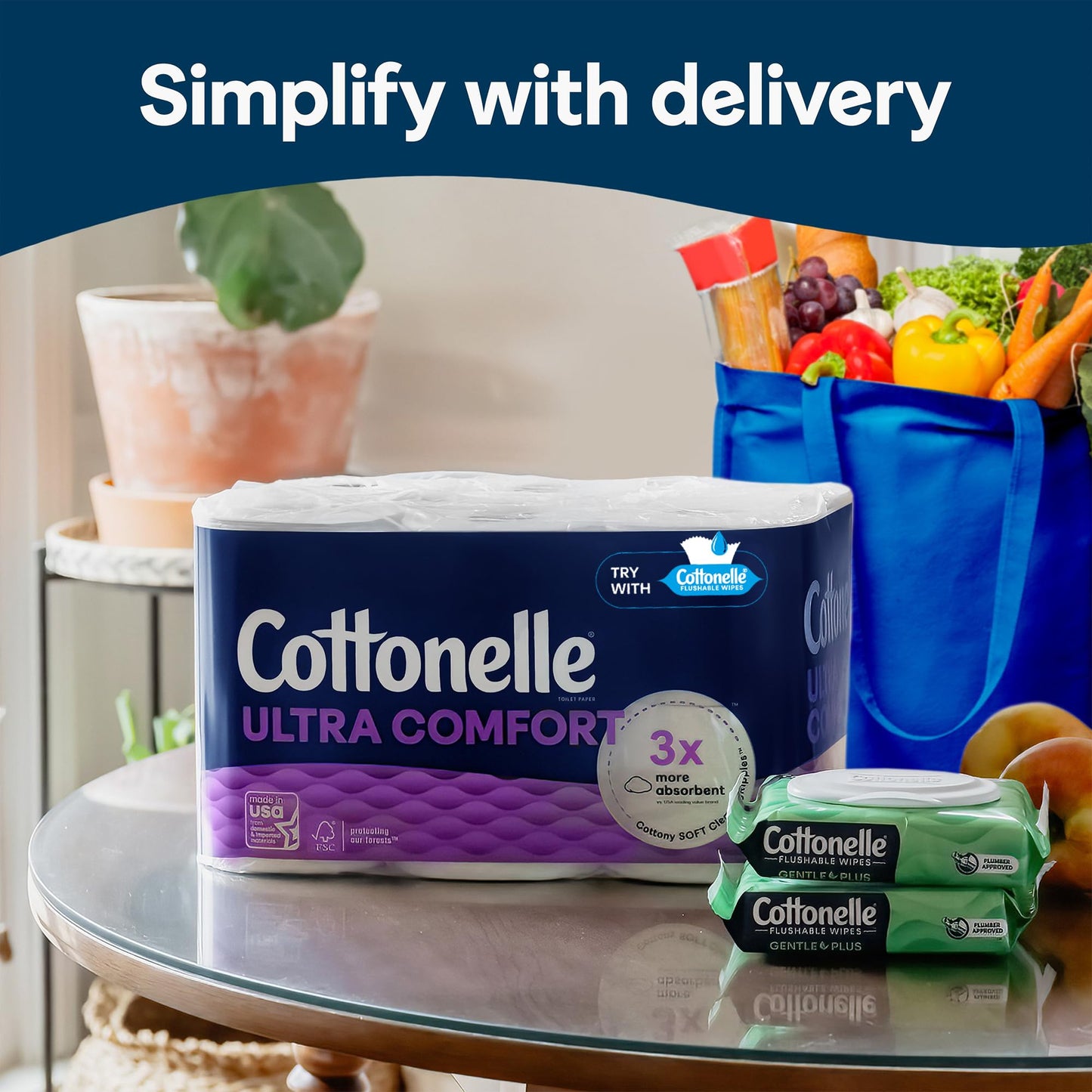 4 Mega Rolls Cottonelle Ultra Soft Toilet Paper