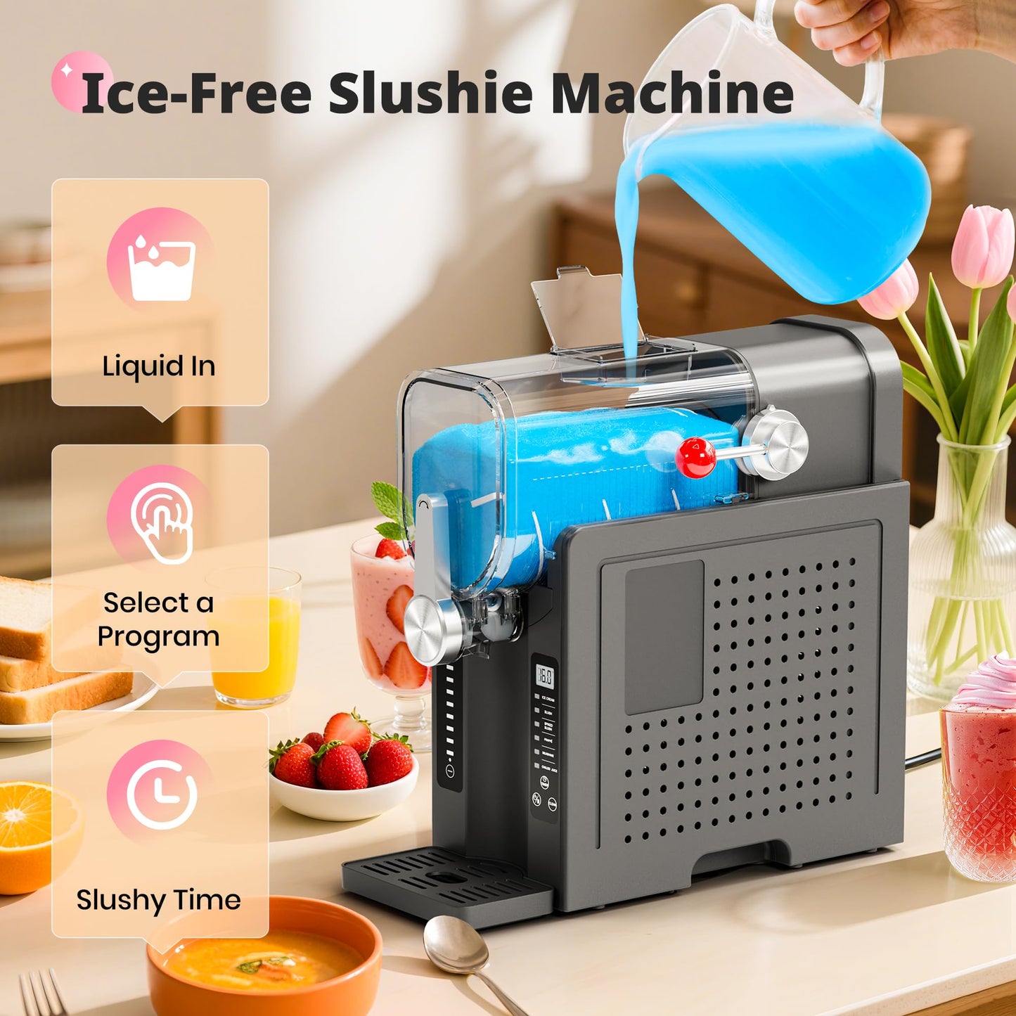 Slushie Machine, EZBASICS Slushy Machine (No Ice Needed)