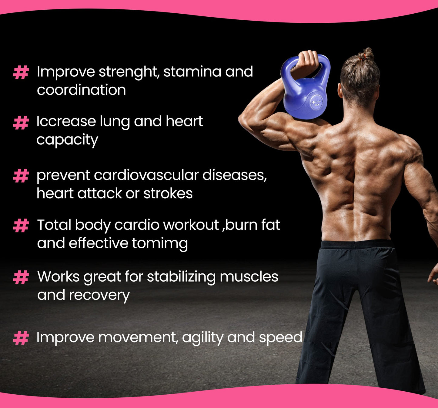 GYMENIST Kettlebell for Fitness Workout, 12 LB