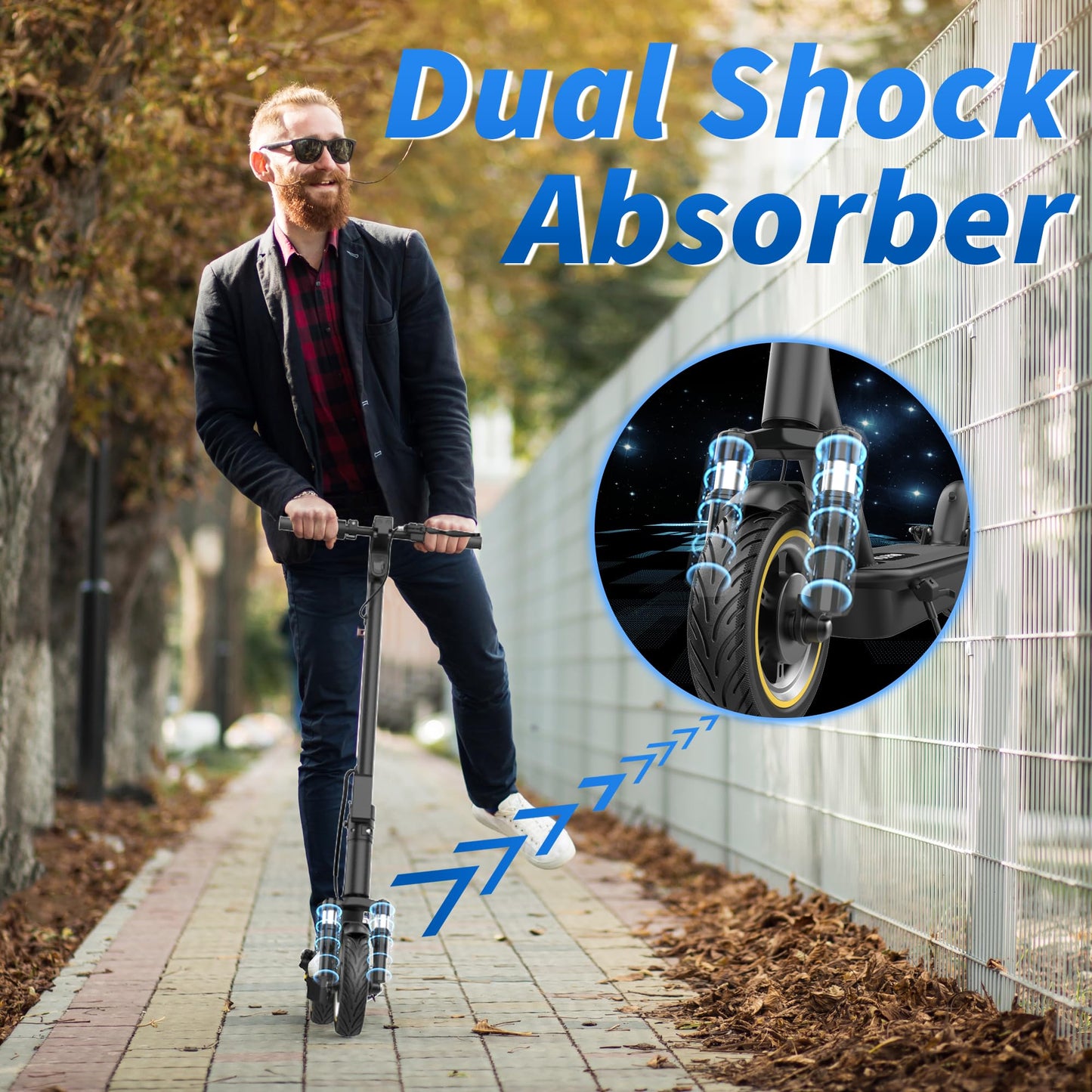 VOLPAM Electric Scooter 500W, 28 Miles Range