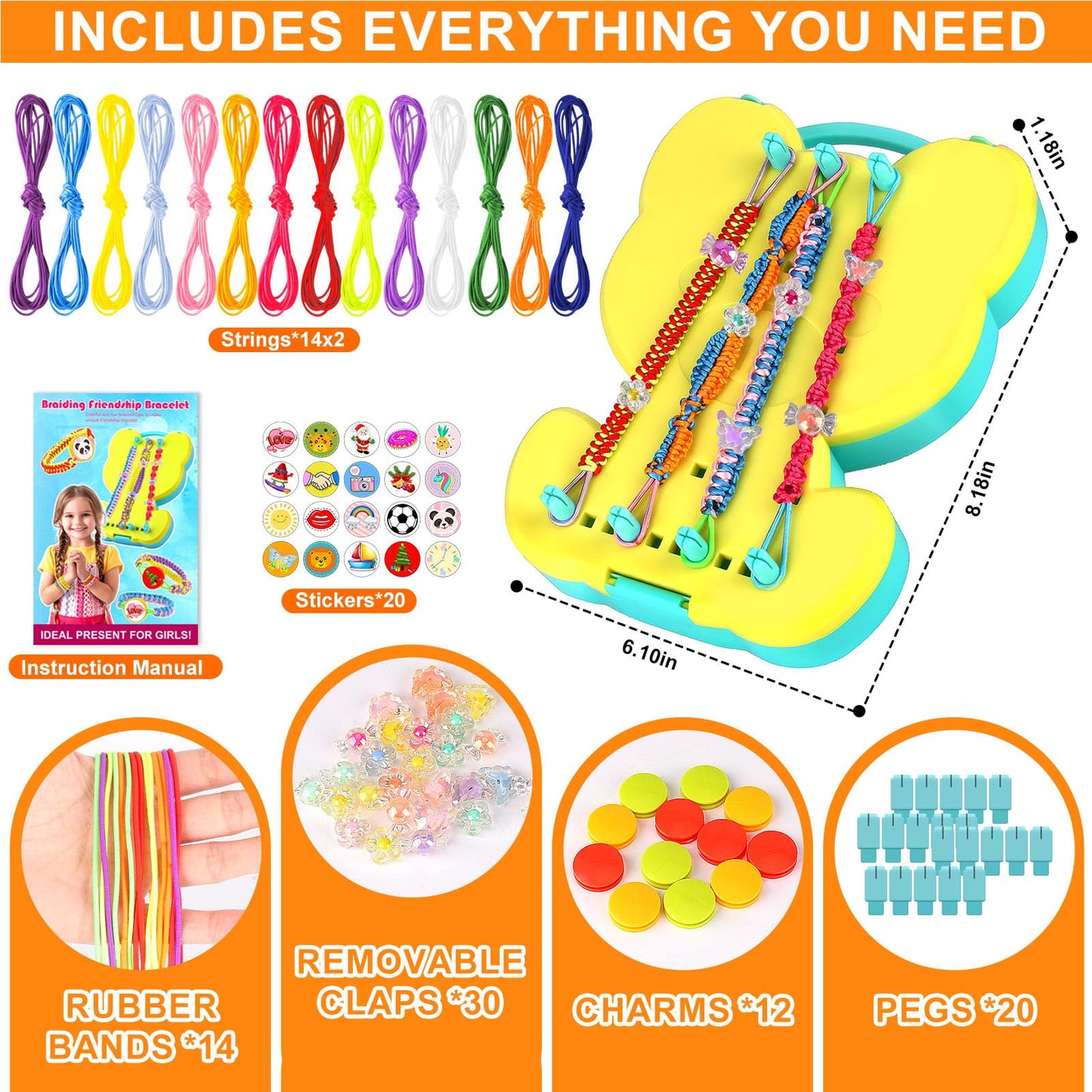 Friendship Bracelet Making Kit for Kids