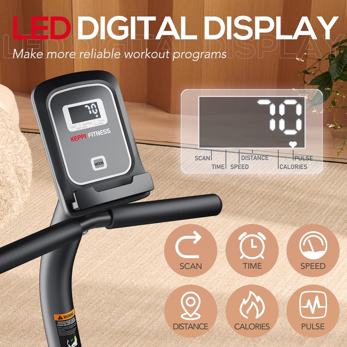 Recumbent Exercise Bike with Magnetic Resistance