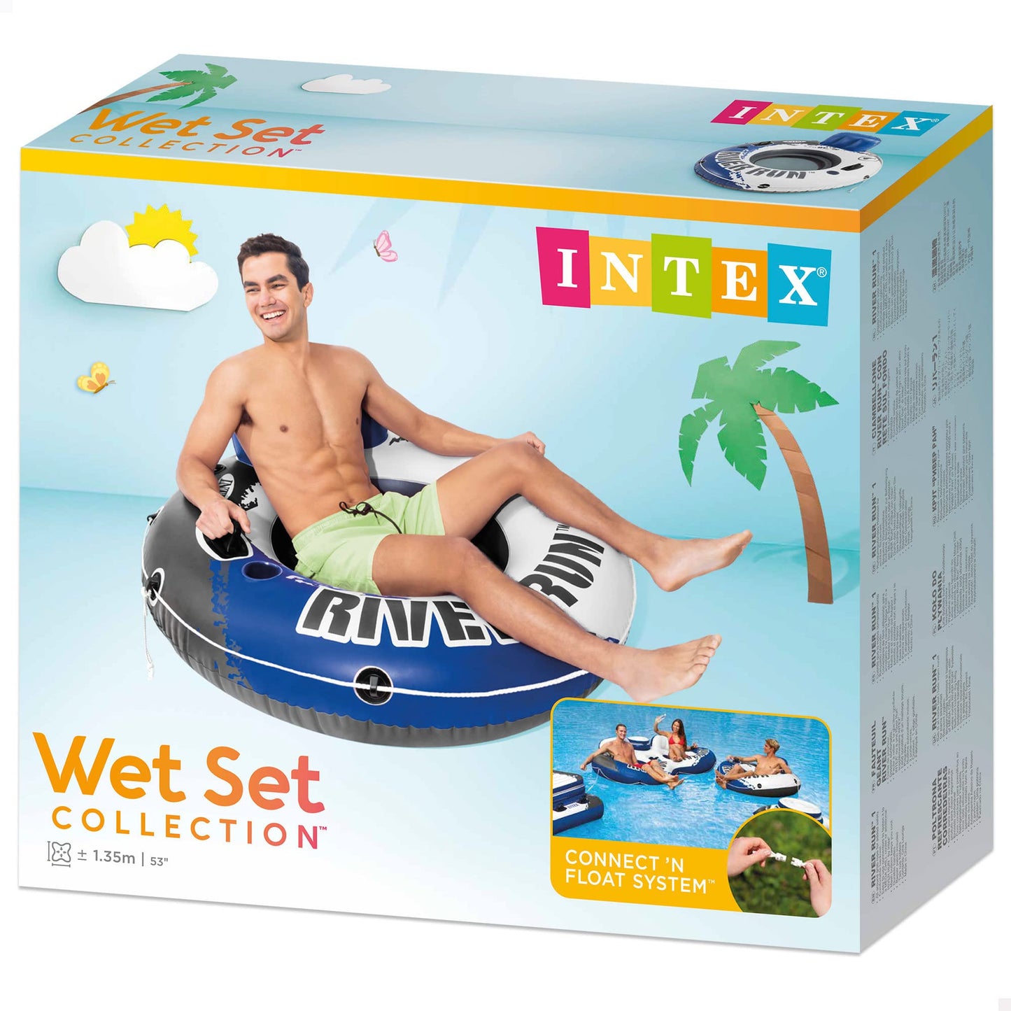 Intex Inflatable Floating Lounge with Cup Holders