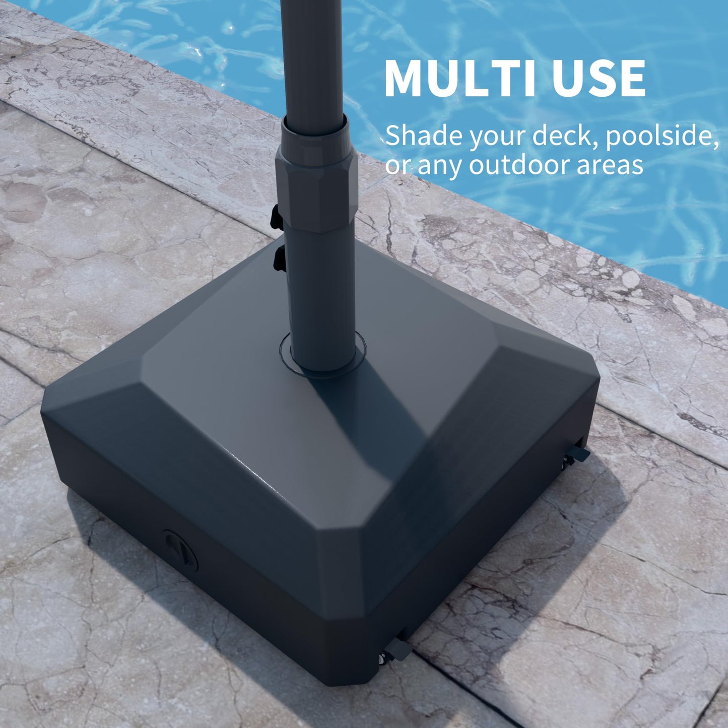 Heavy Duty Patio Umbrella Base with Wheels