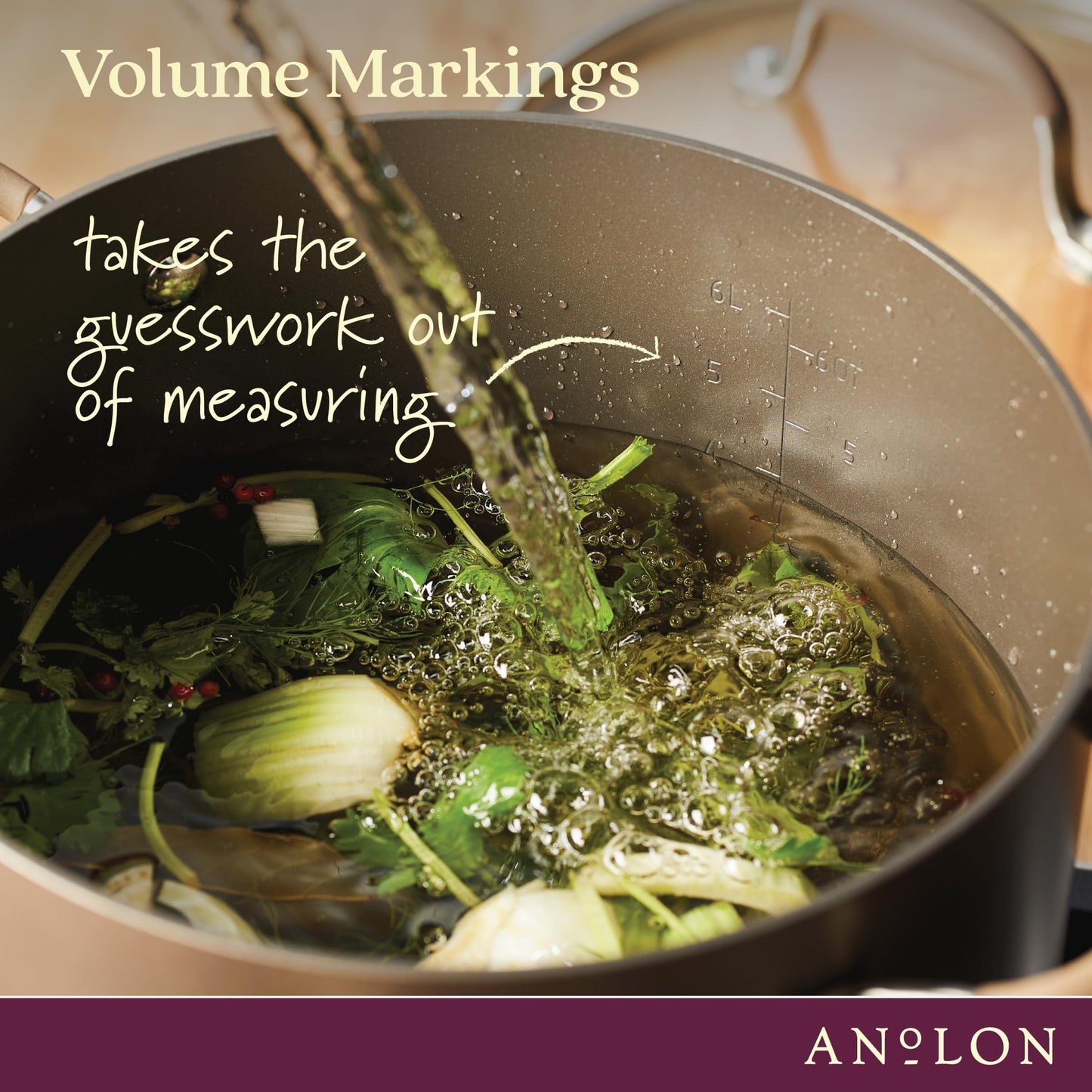 Anolon 10-Quart Nonstick Stock Pot in Bronze