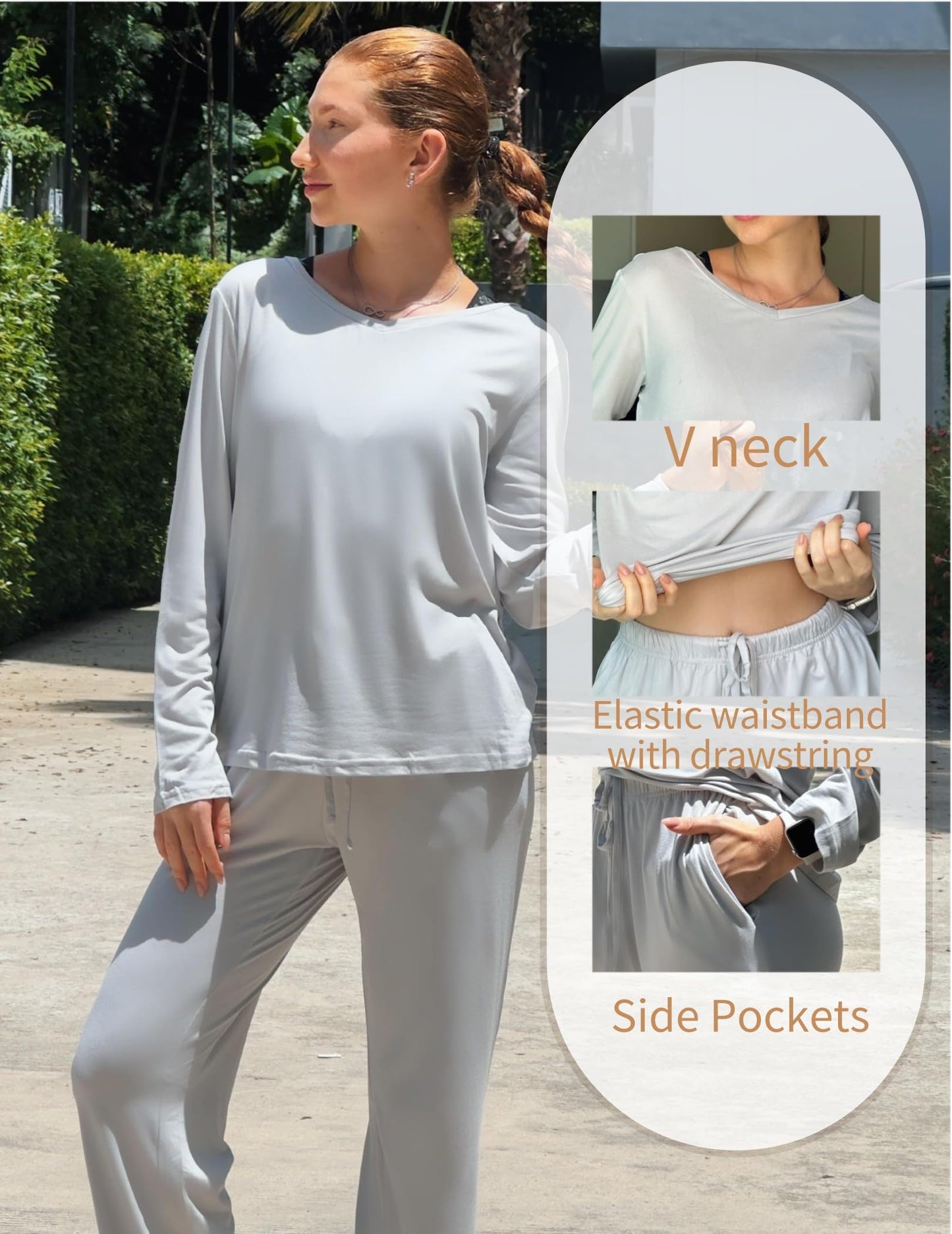 Ekouaer Womens 2 Pack Pajama Set