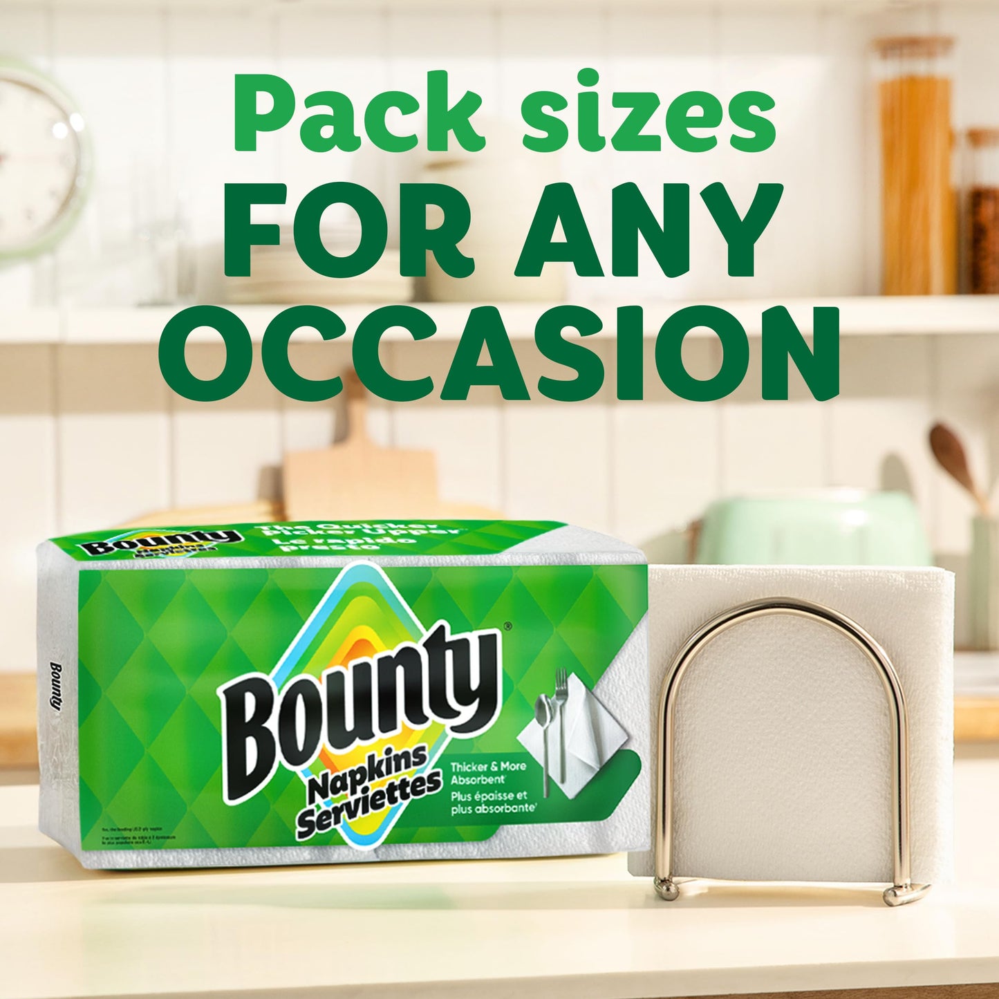 Bounty White Paper Napkins, 200 Count