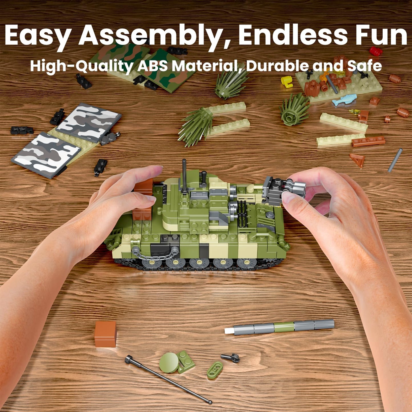 Mould King Military Tank Building Set with Accessories