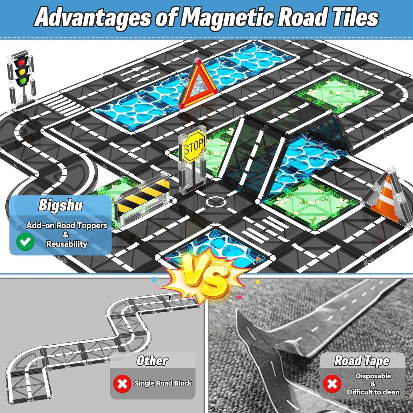 Magnetic Tiles Construction Set for Kids