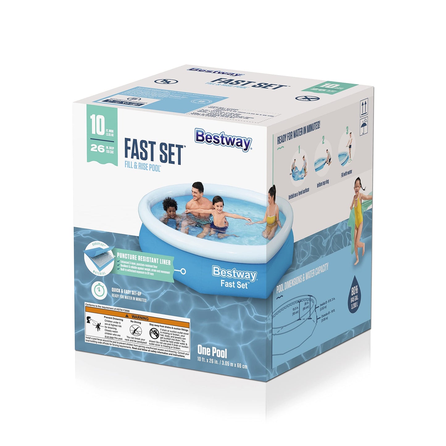 Bestway 10' x 26" Fast Set Inflatable Pool