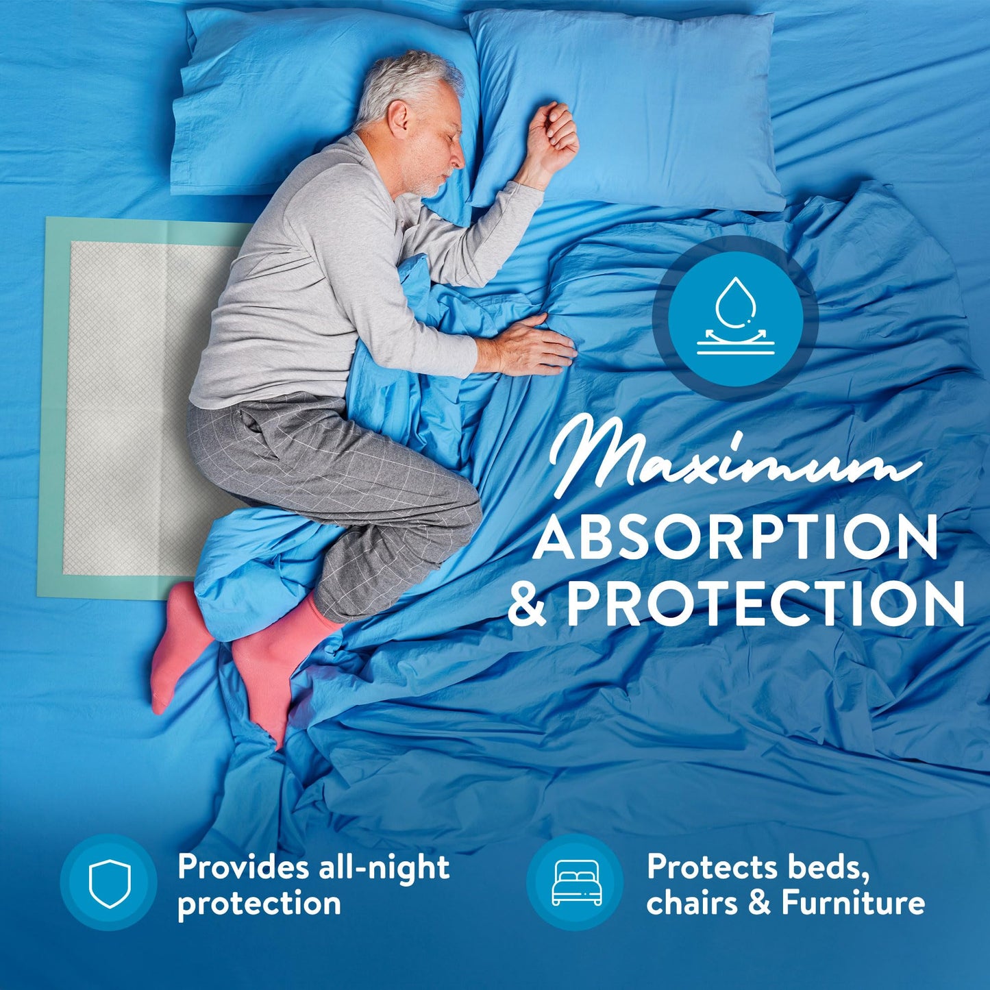 50 Pack Extra Large Disposable Bed Pads