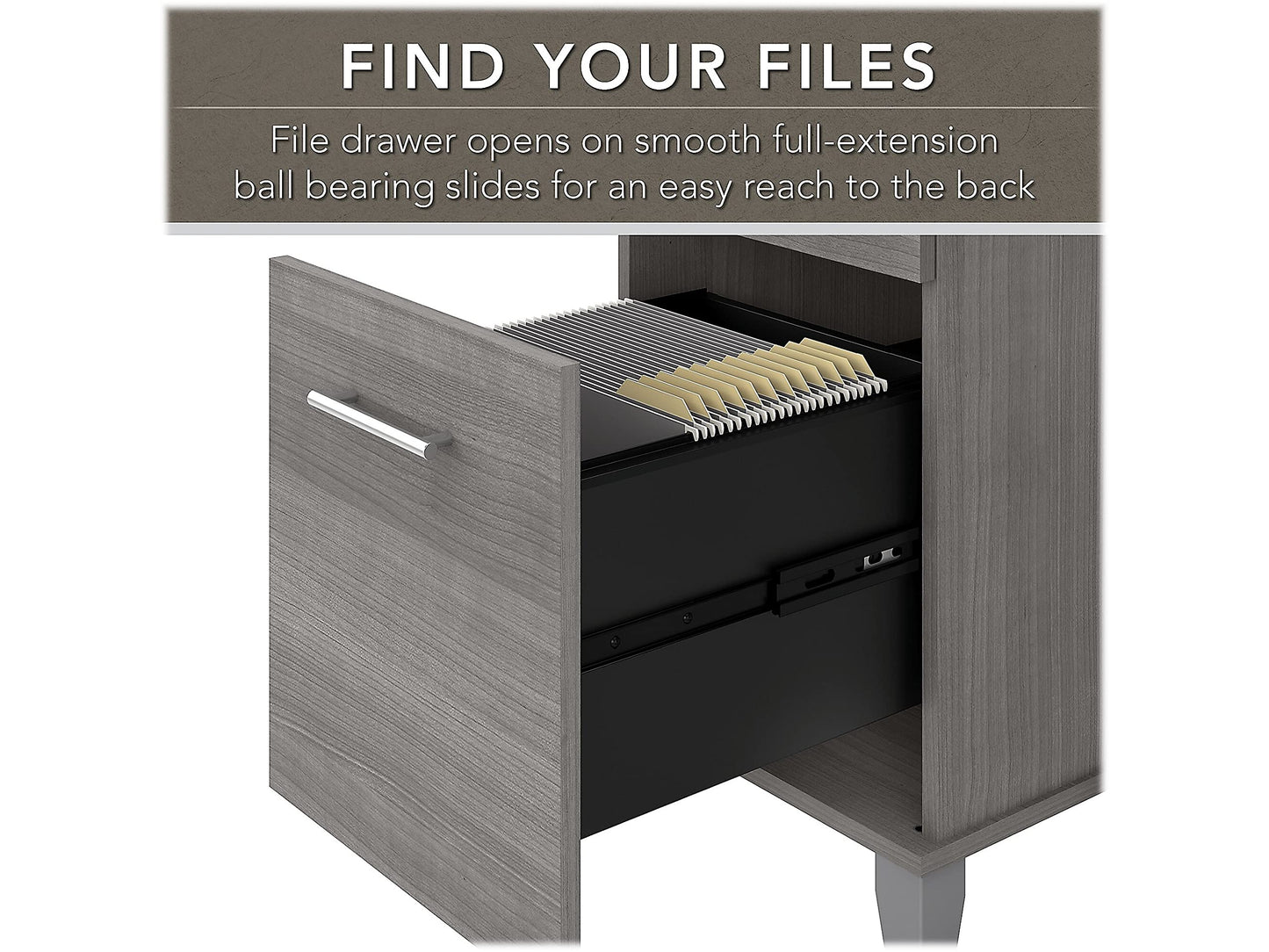 Bush Furniture Sit Stand L Shaped Desk with Hutch