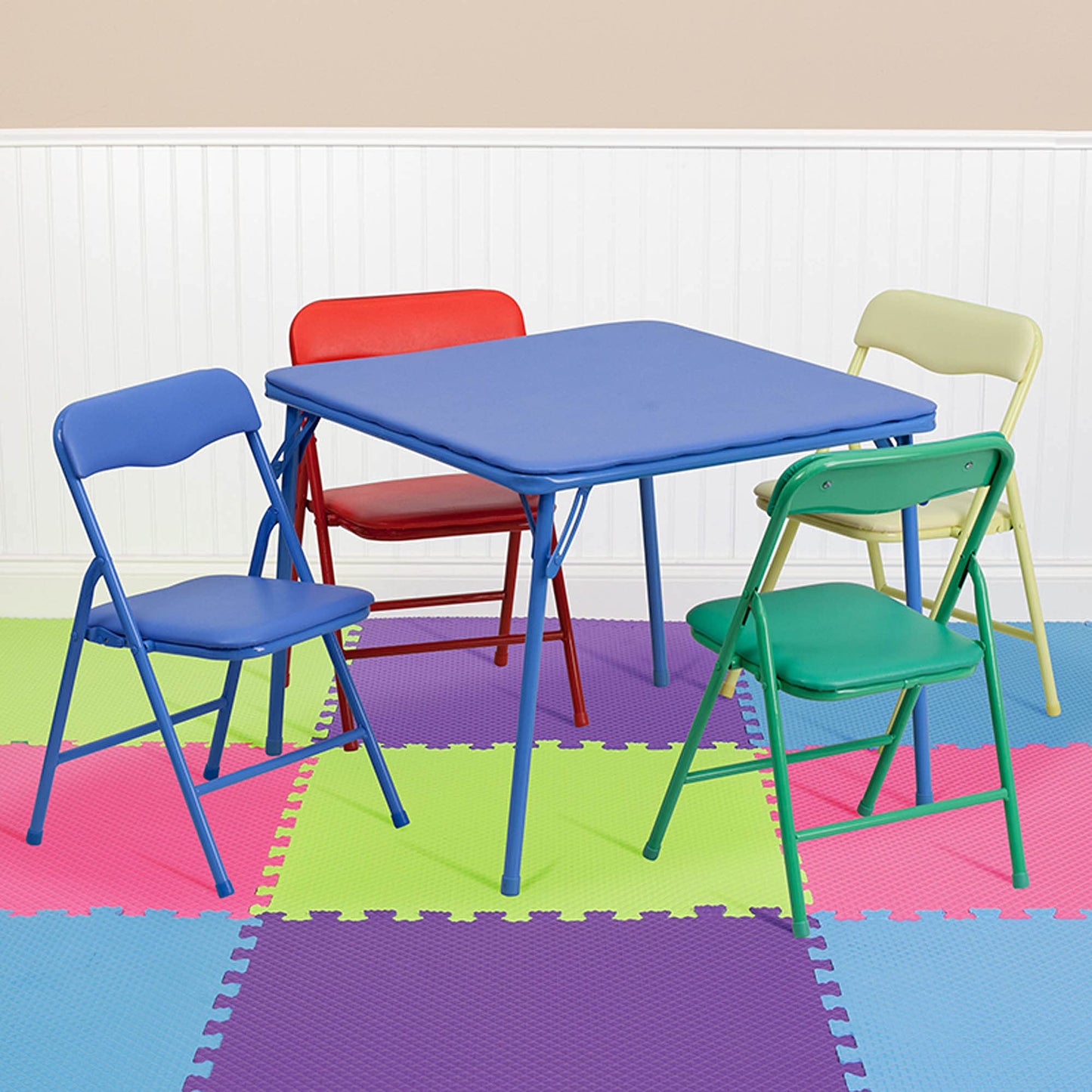 Flash Furniture Kids 5-Piece Folding Table Set