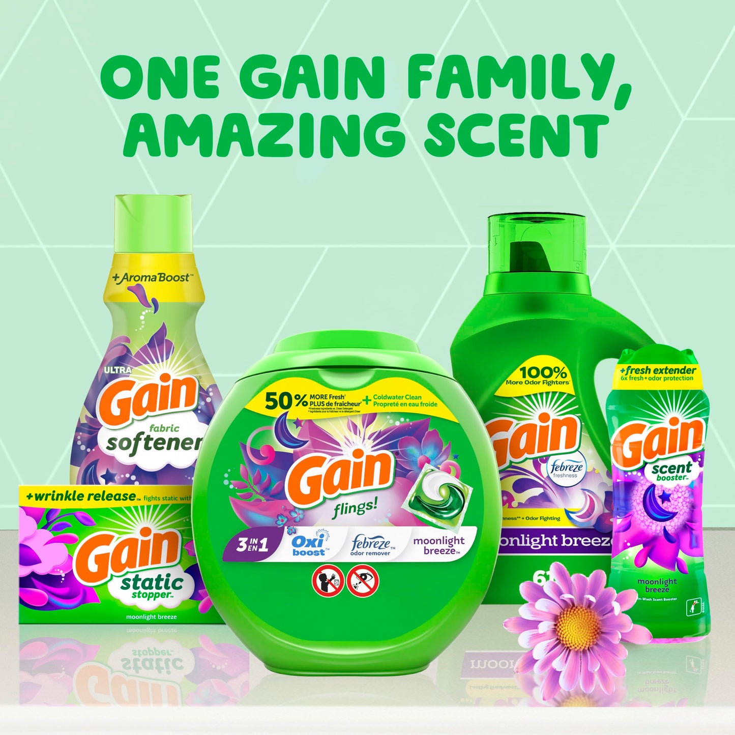 Gain Liquid Laundry Detergent, Moonlight Breeze, 107 Loads
