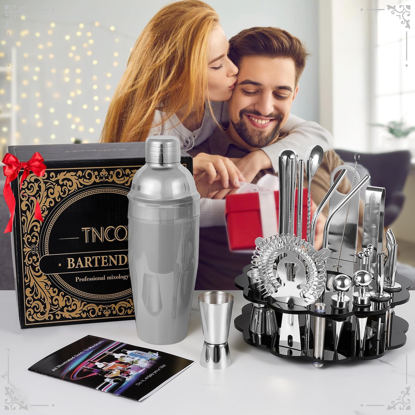 Cocktail Shaker Set 24-Piece Bar Accessories