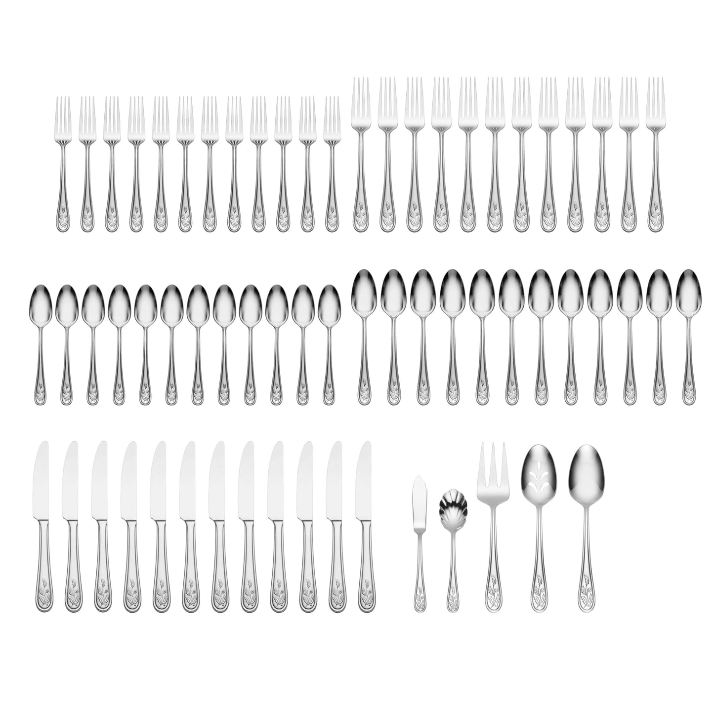 Lenox 65-Piece Holiday Flatware Set, Metallic