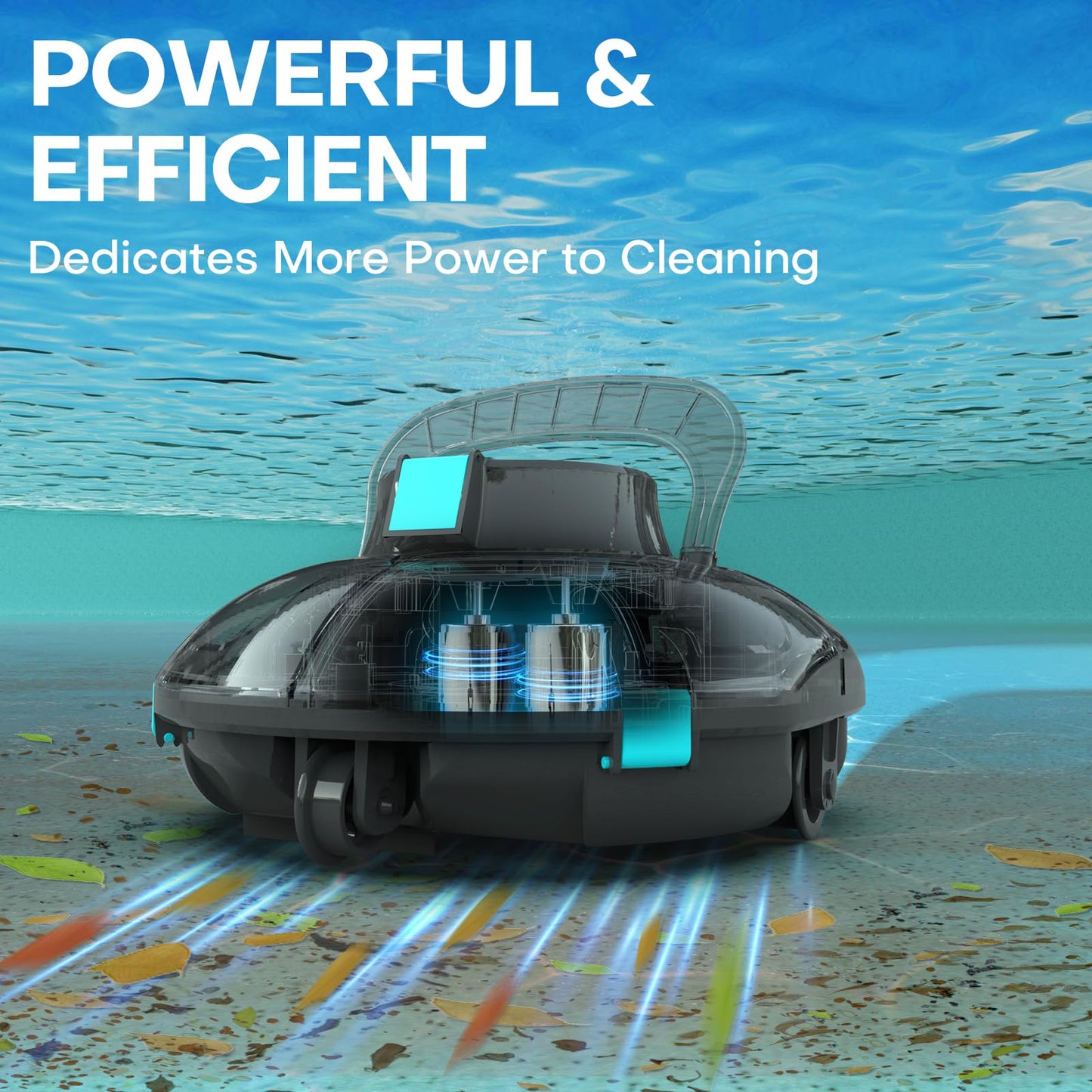 Cordless Robotic Pool Cleaner for Above-Ground Pools