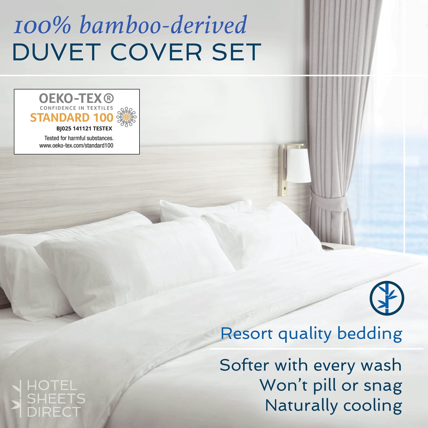 Hotel Sheets Direct Duvet Cover Bed Linen Set, 2 -Piece Set, Grey, Twin XL