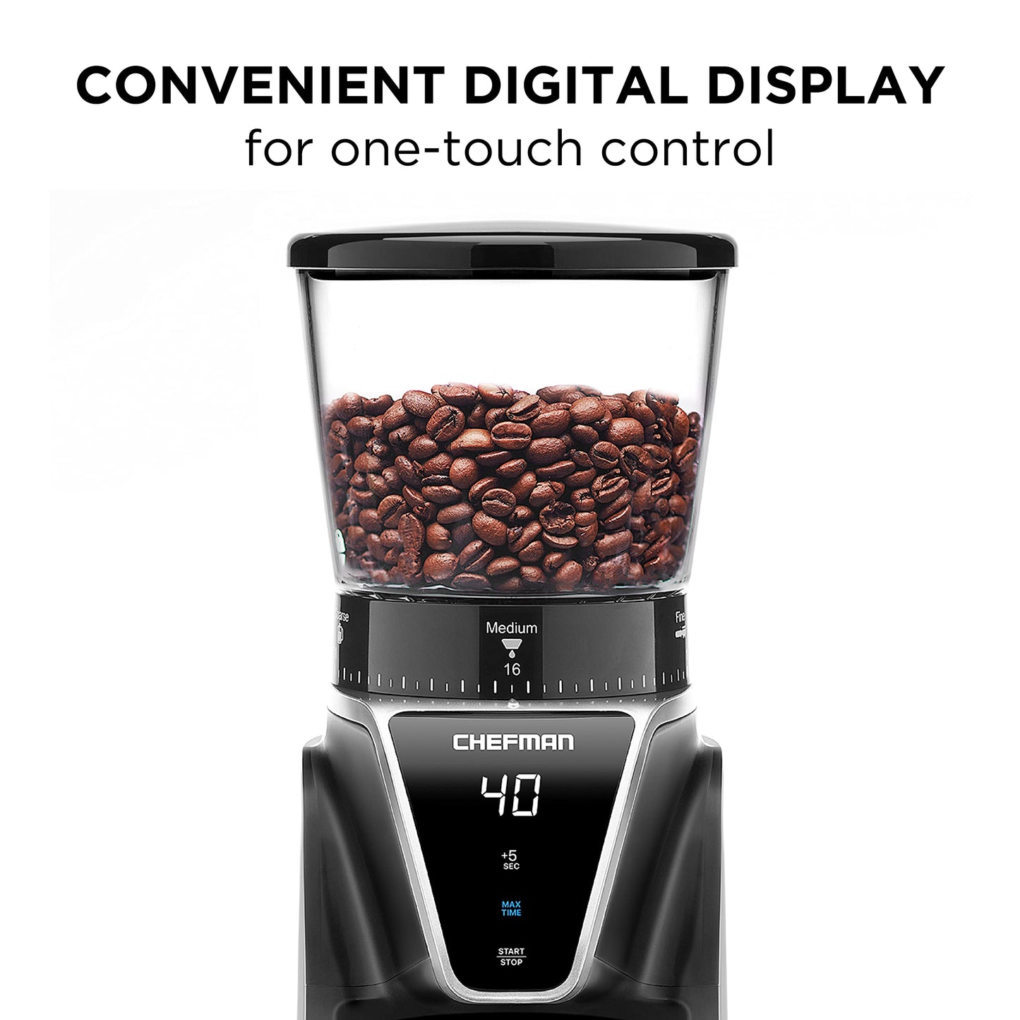Chefman Burr Coffee Grinder with 31 Settings