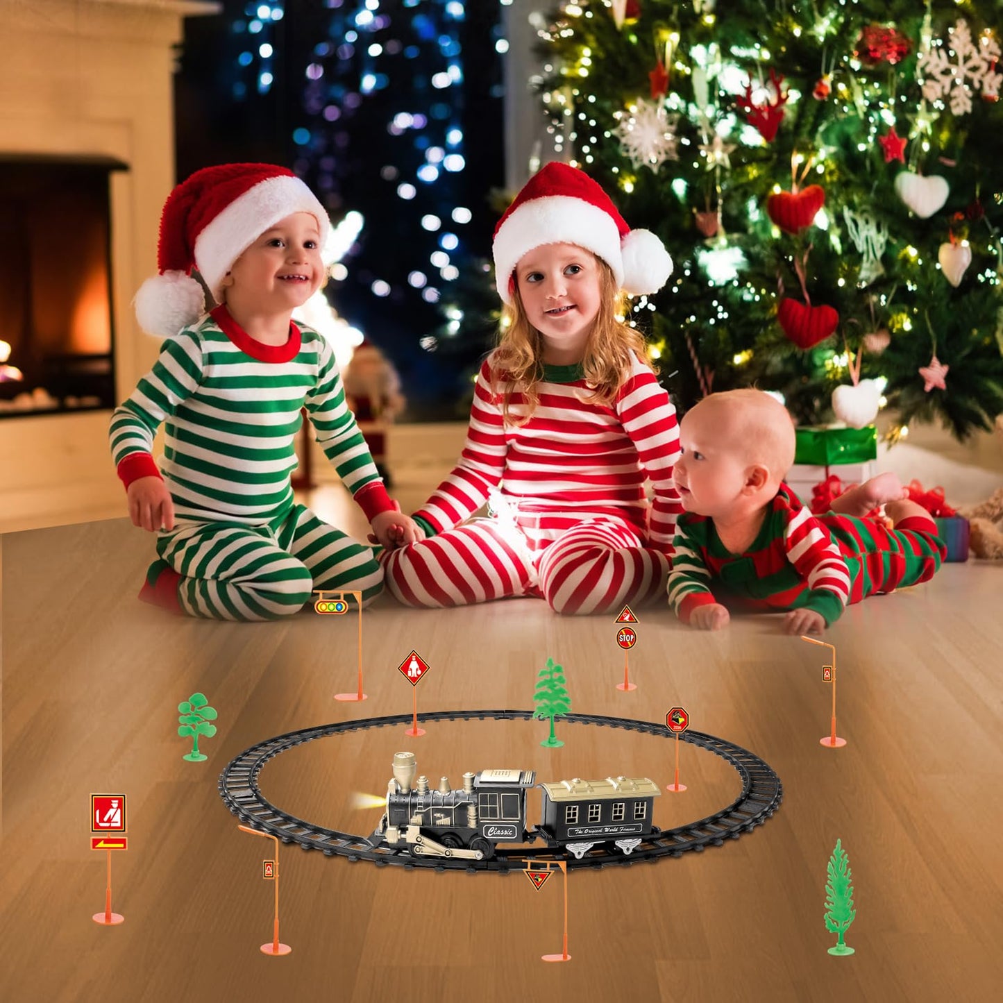 Train Set with Lights, Sounds & Tracks