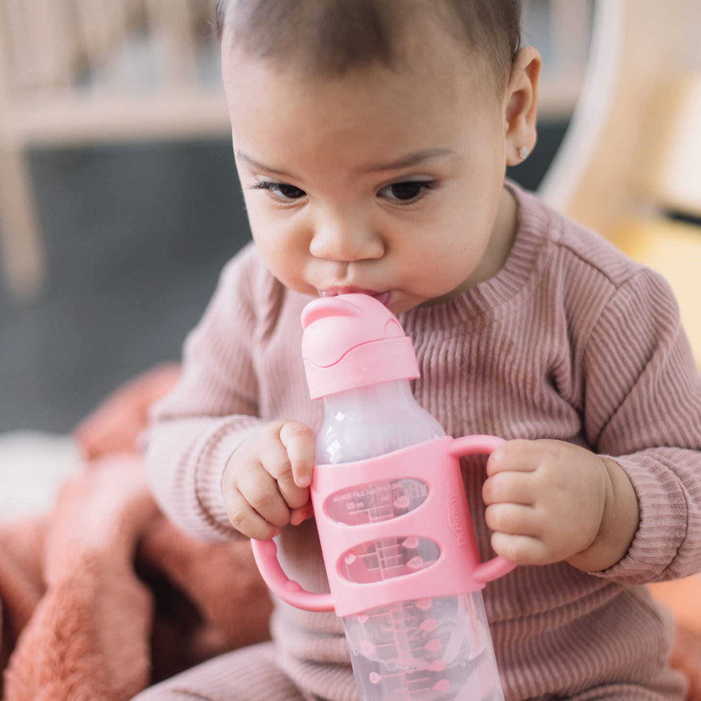 Dr. Brown's Spill-Proof Sippy Straw Bottle 8 oz