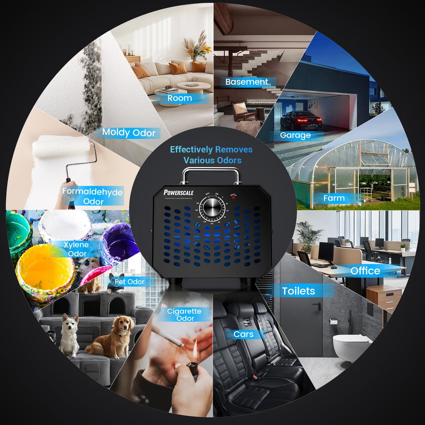 60,000 mg/h Ozone Generator for Home & Car