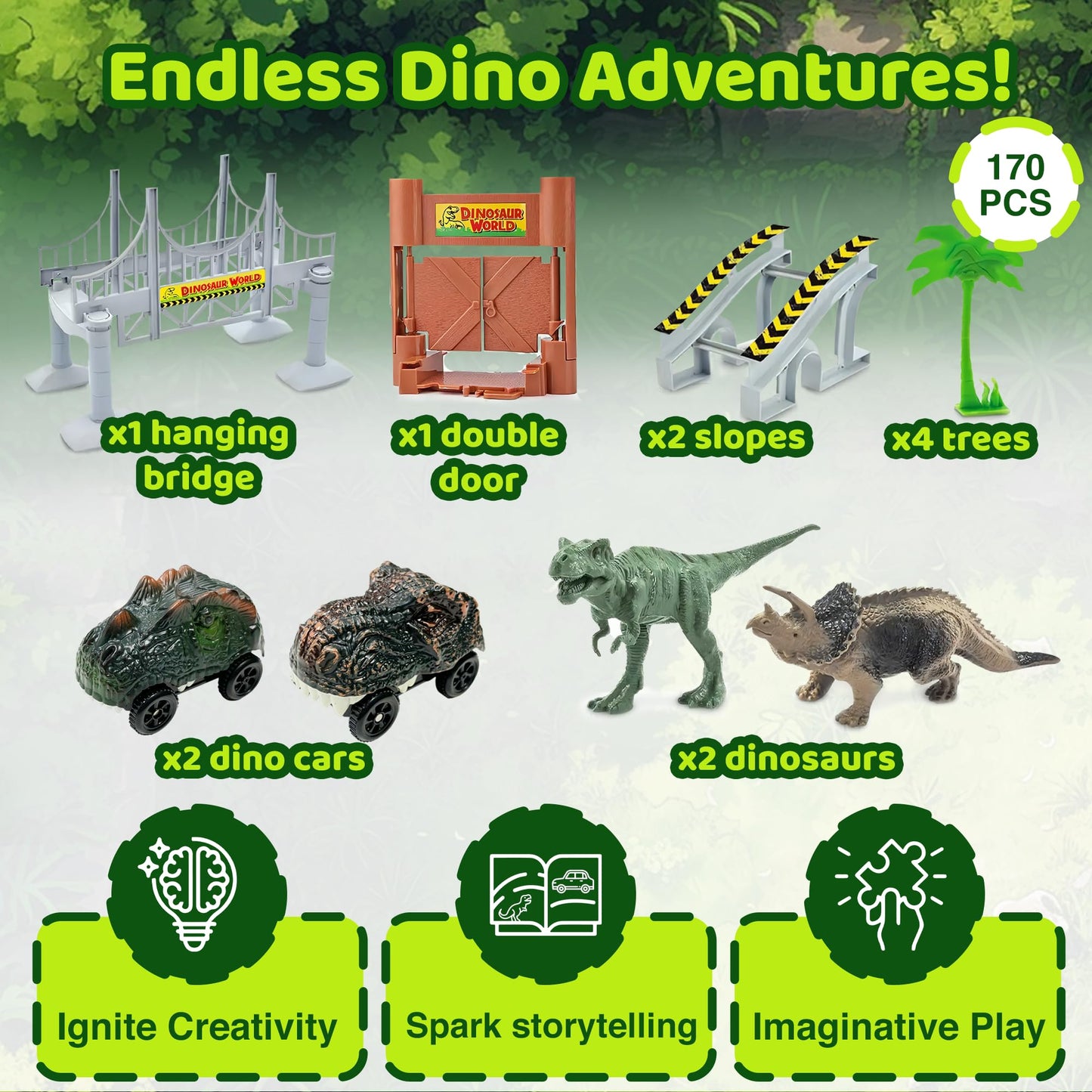 Dinosaur Race Track Toy Set by Boffe