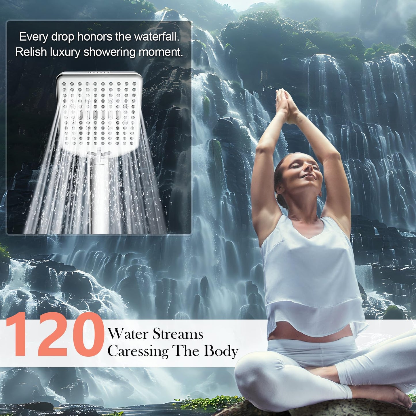 High Pressure Handheld Shower Head with Filters
