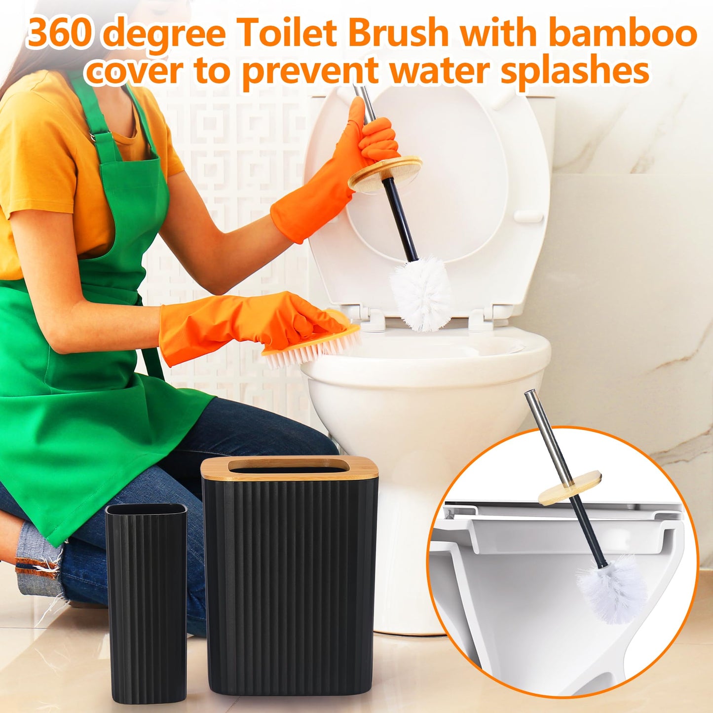 9-Piece Black Bathroom Accessories Set