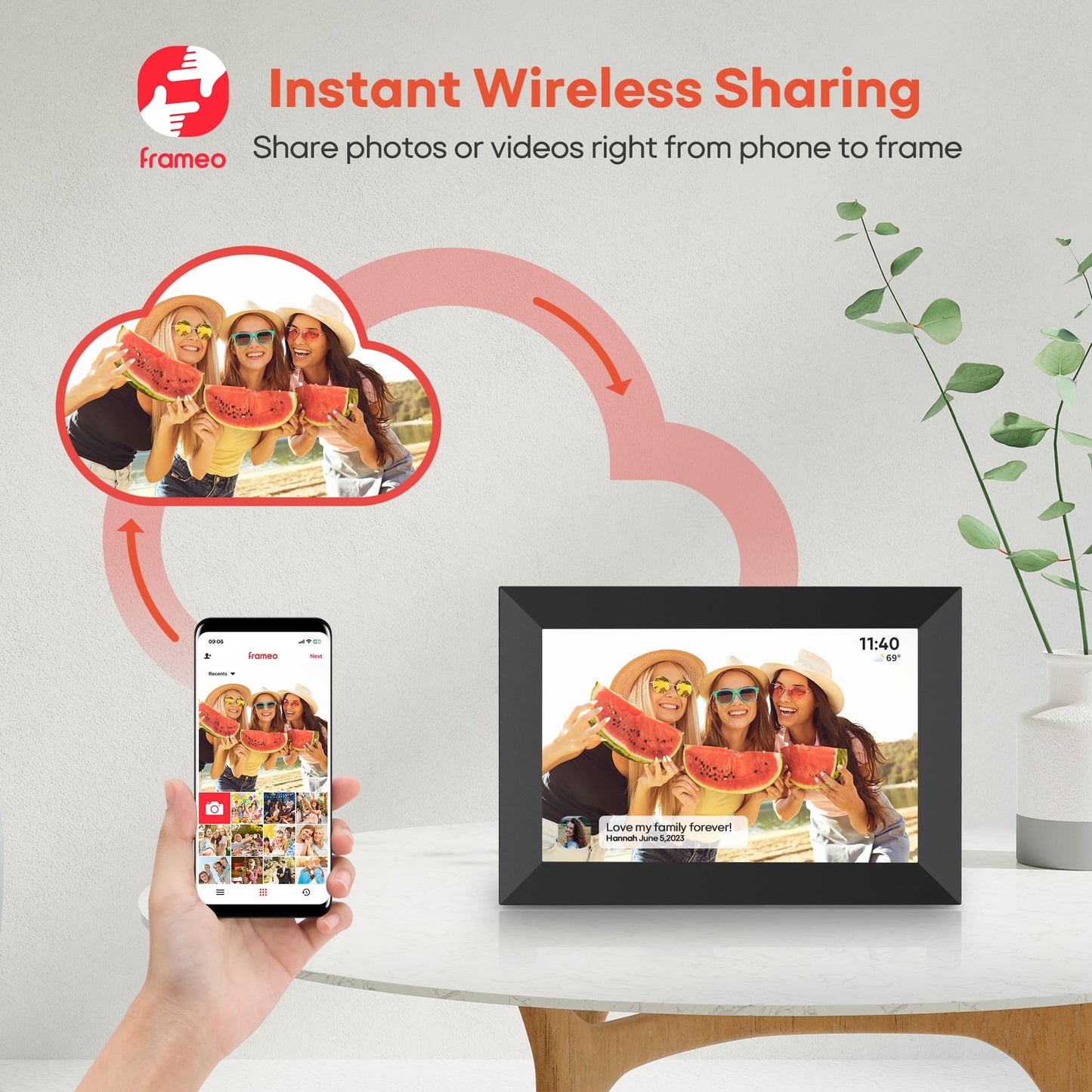 10.1" WiFi Digital Picture Frame with Touch Screen