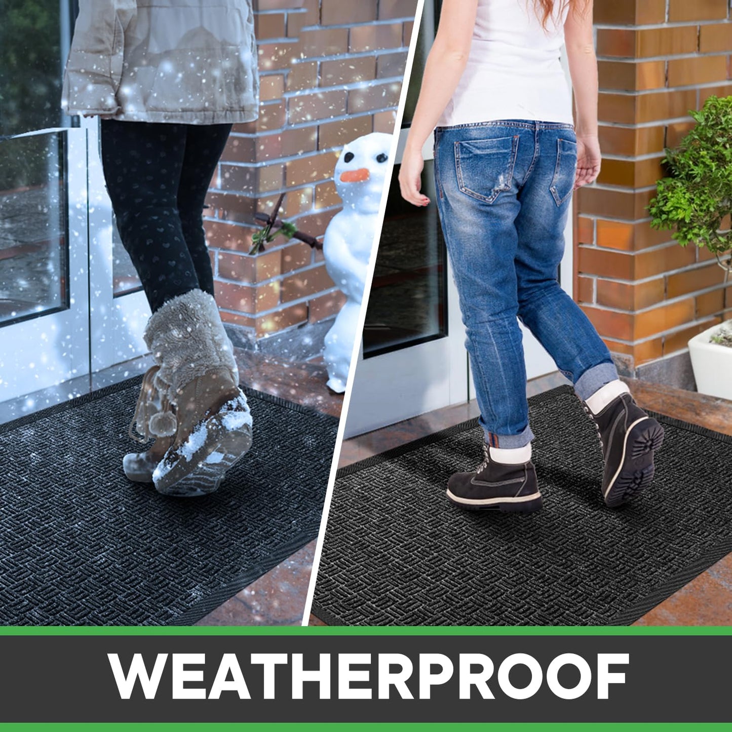 Heavy Duty Waterproof Welcome Mat for Entryway