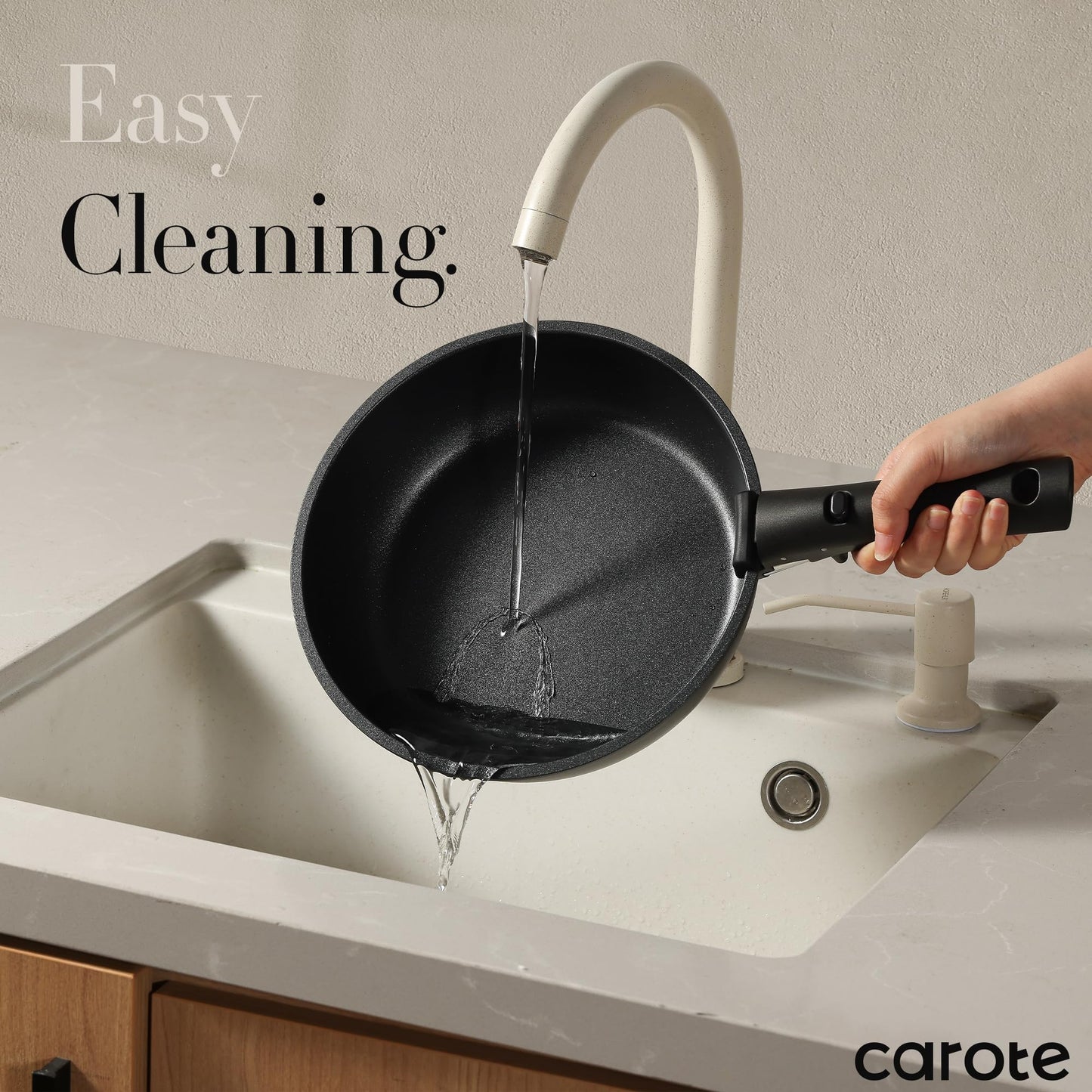 Nonstick Cookware Set with Detachable Handle