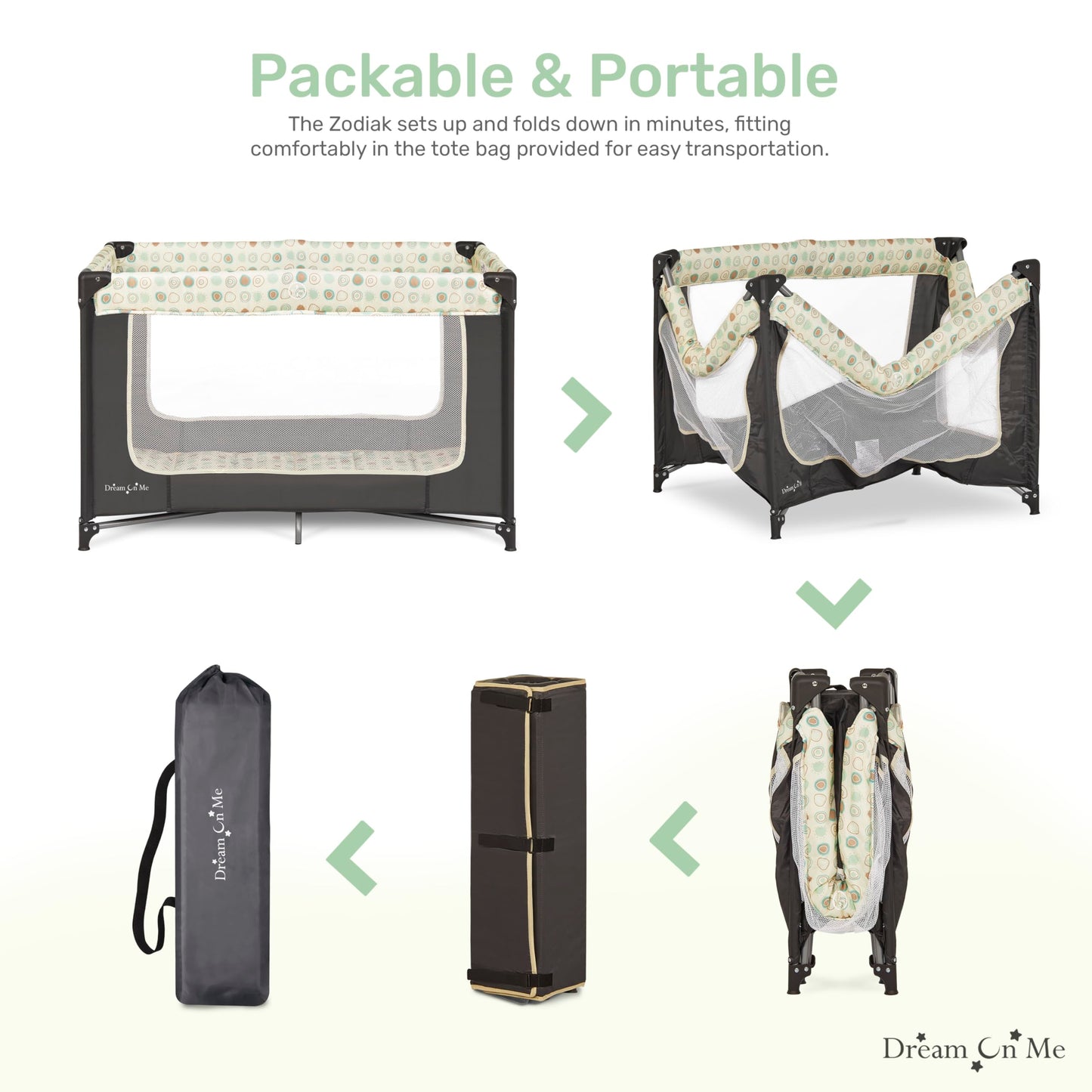 Dream On Me Portable Baby Playard with Mat