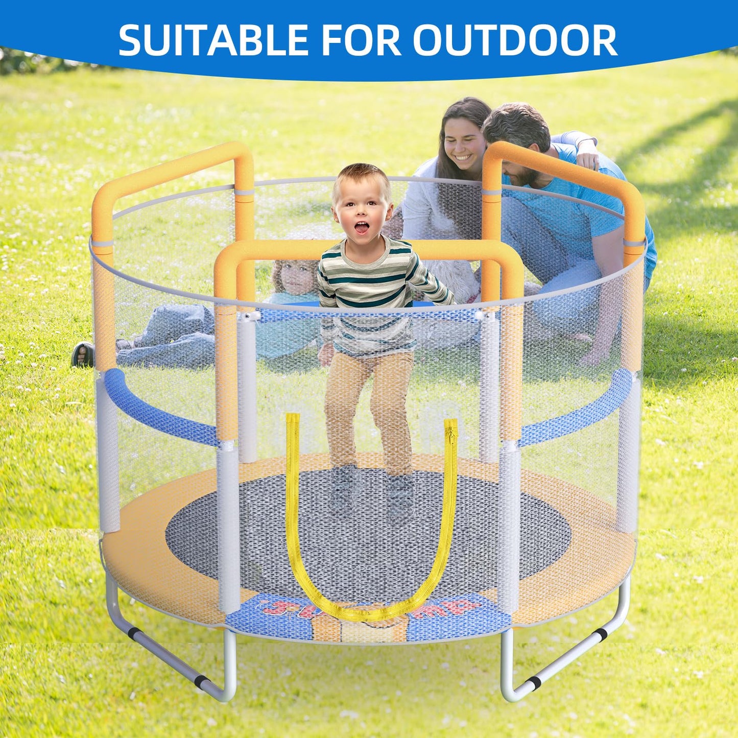 55" Indoor Outdoor Trampoline for Kids