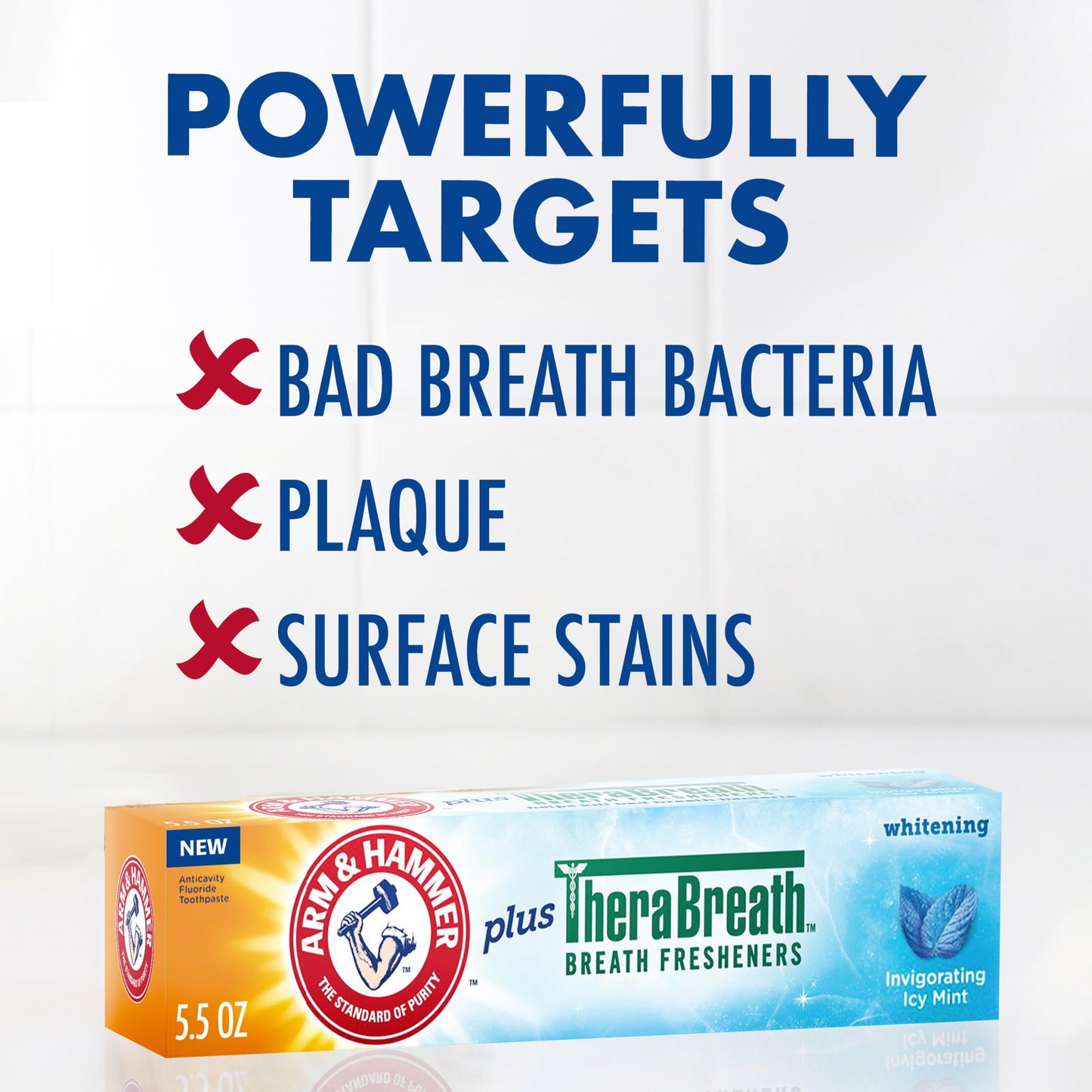 Arm & Hammer Whitening Fluoride Toothpaste, Icy Mint