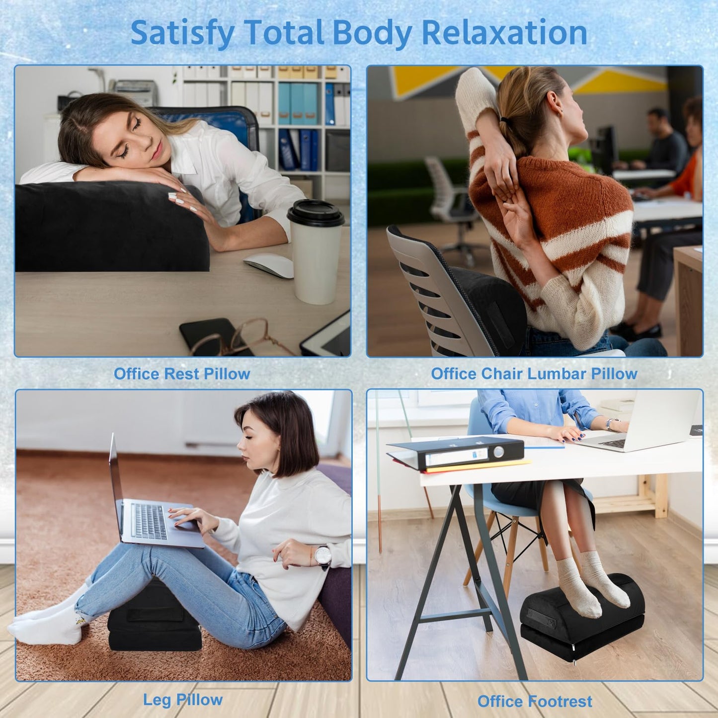 Ergonomic Under Desk Foot Rest for Pain Relief
