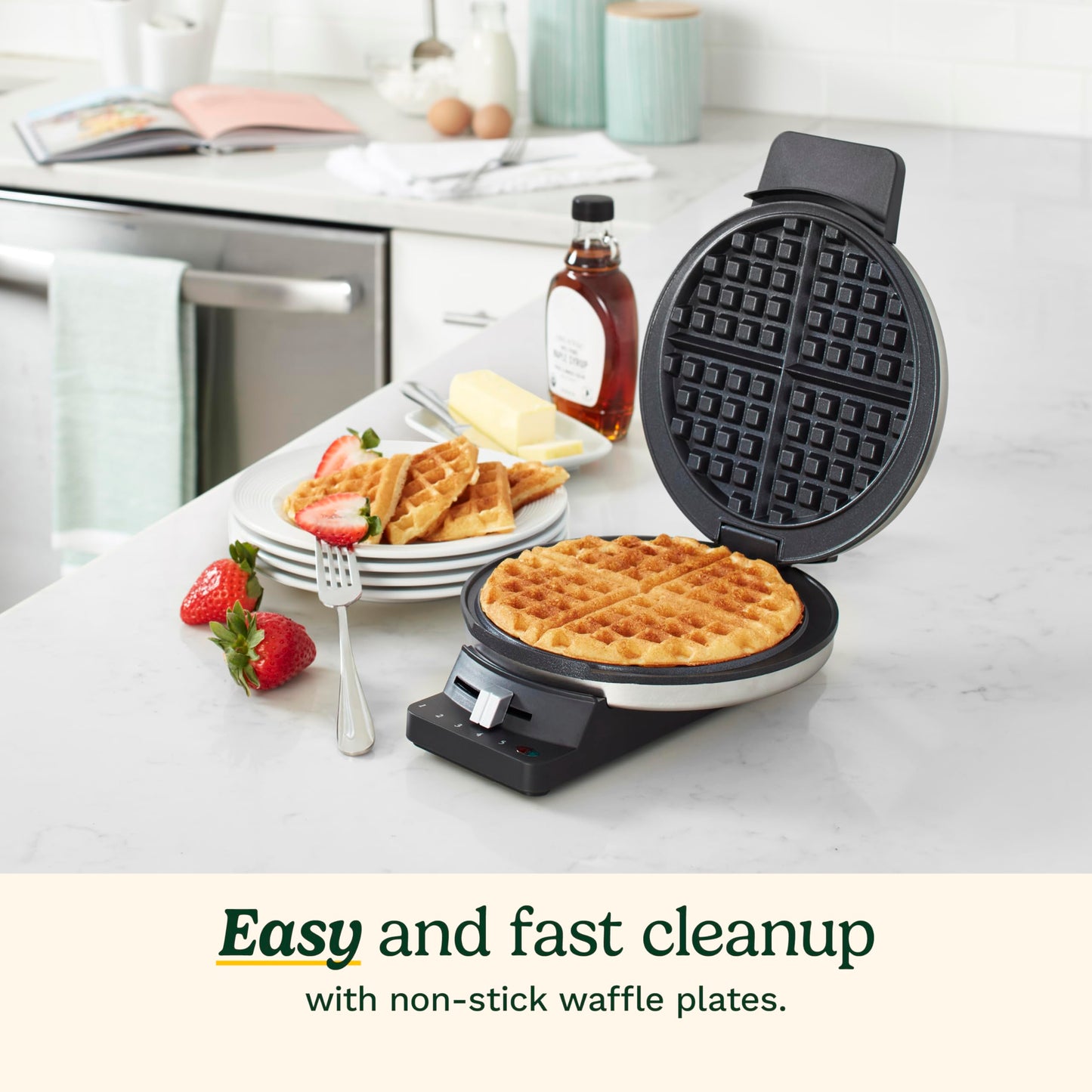 Cuisinart Round Classic Waffle Maker, Stainless Steel