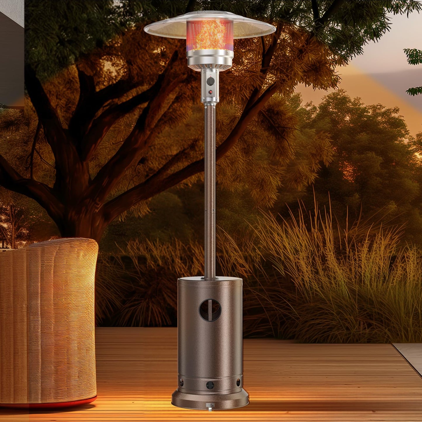 OLIXIS 48,000 BTU Outdoor Patio Heater with Wheels