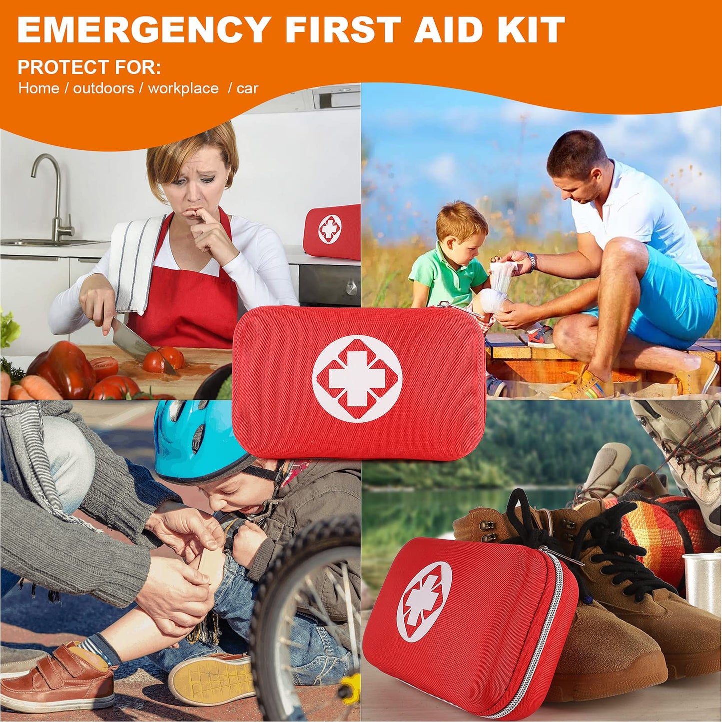 300PCS Essential First Aid Kit for Travel
