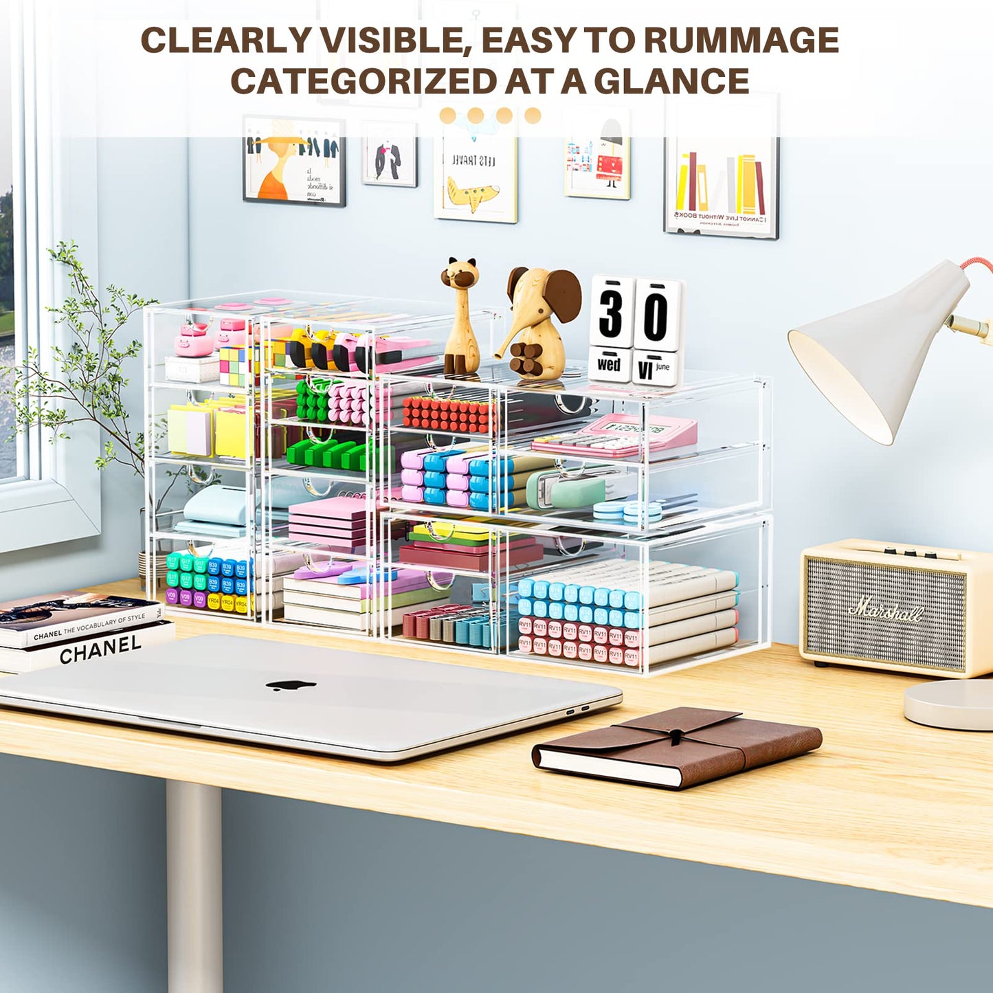 Makeup Organizer with 16 Drawers for Accessories