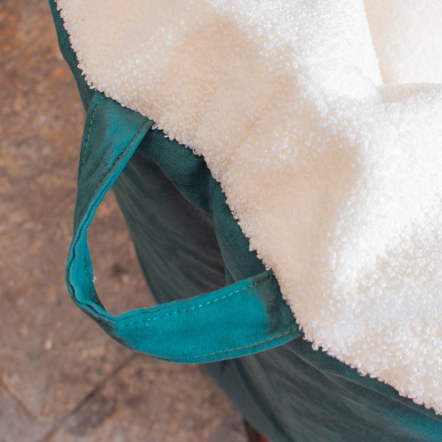 Big Joe Milano Bean Bag Chair, Oat Sherpa and Sage Vegan Suede, Soft Polyester, 2.5 feet