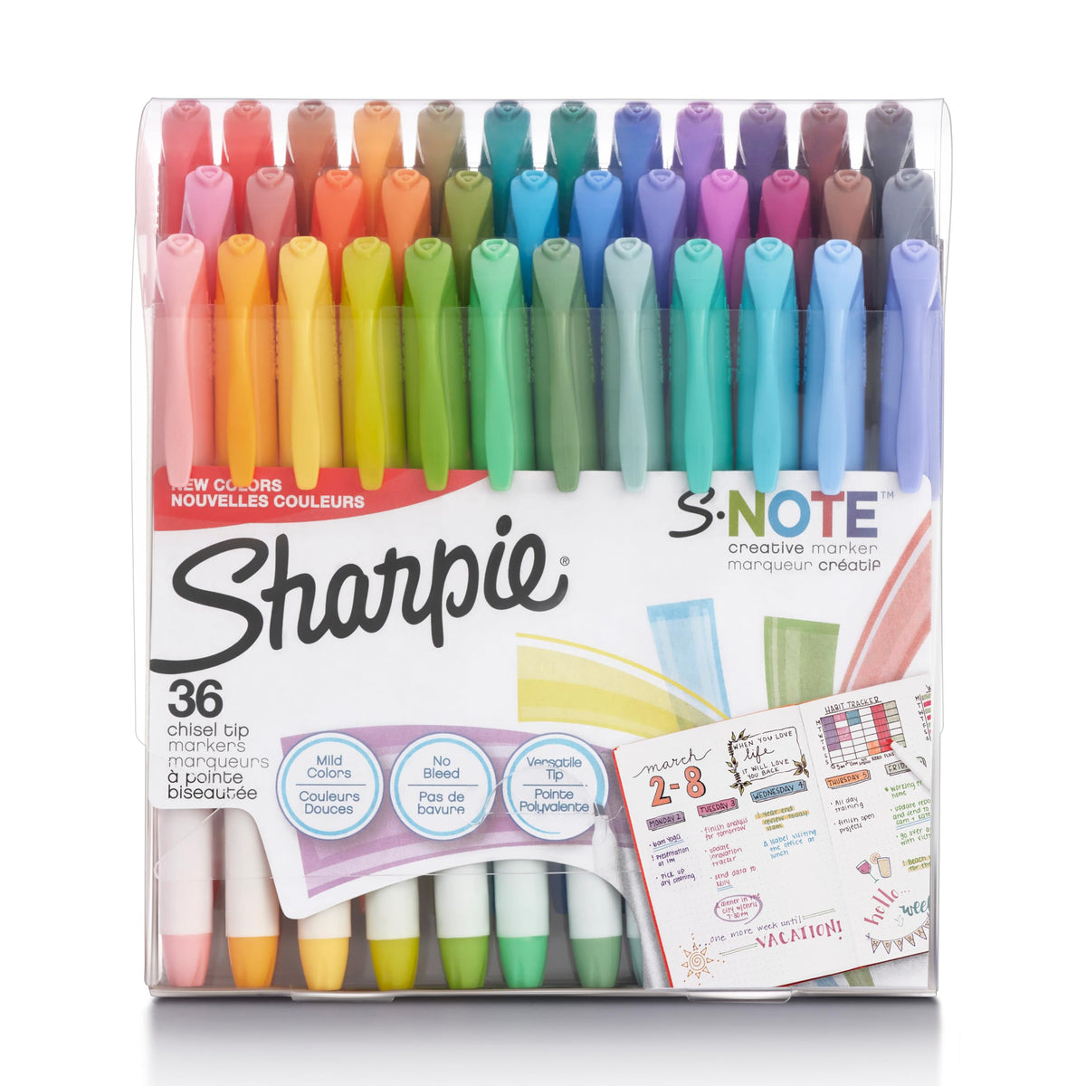 36 Pack Sharpie S-Note Chisel Tip Markers